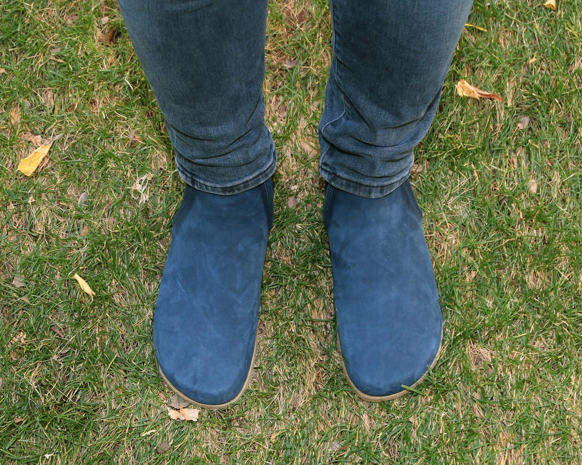 Nubuck Barefoot Chelsea Boots Shoes – Classic Sole — Leather Sole – Jeans