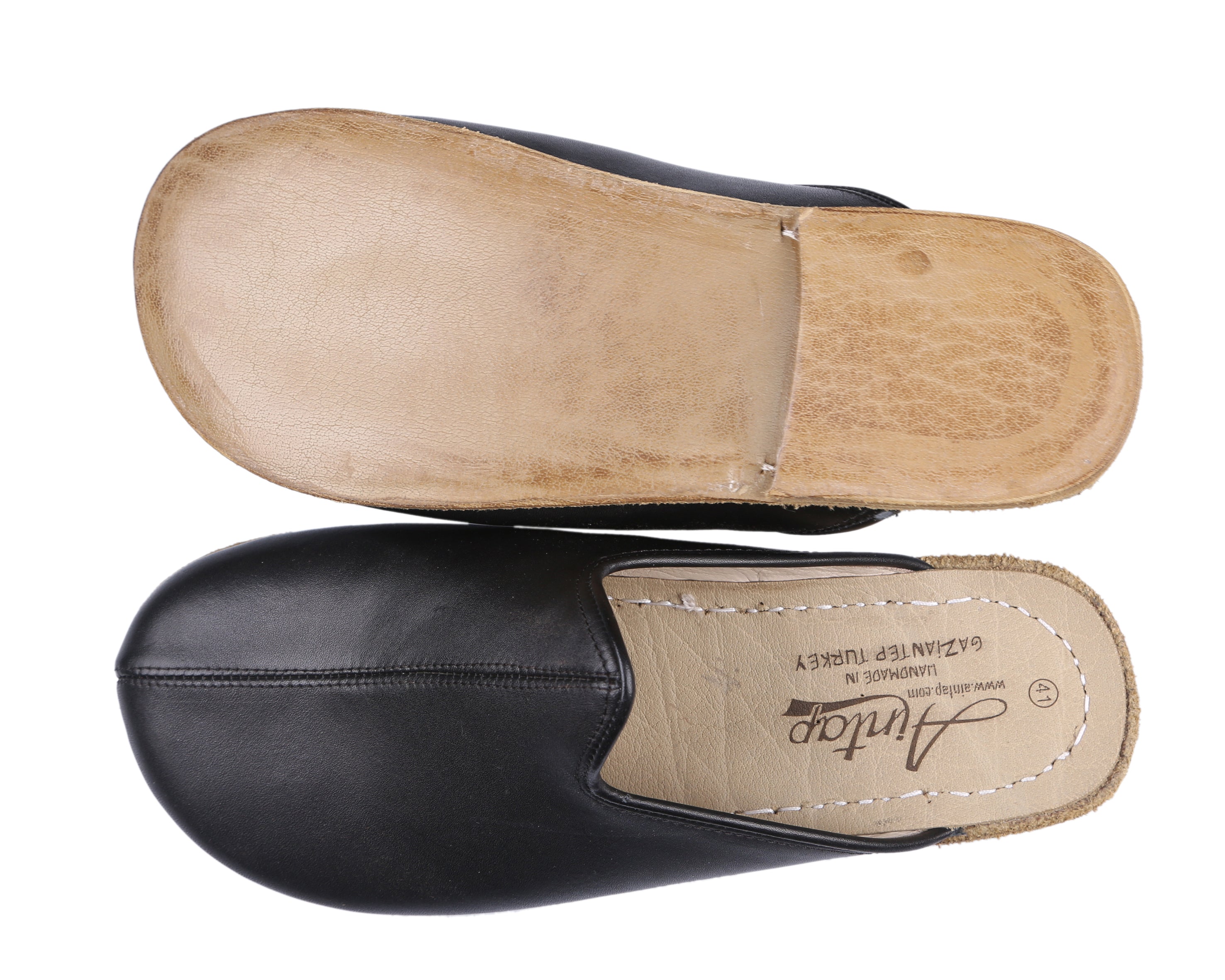 Black Sandal Wide Barefoot Smooth Leather Handmade Sandal