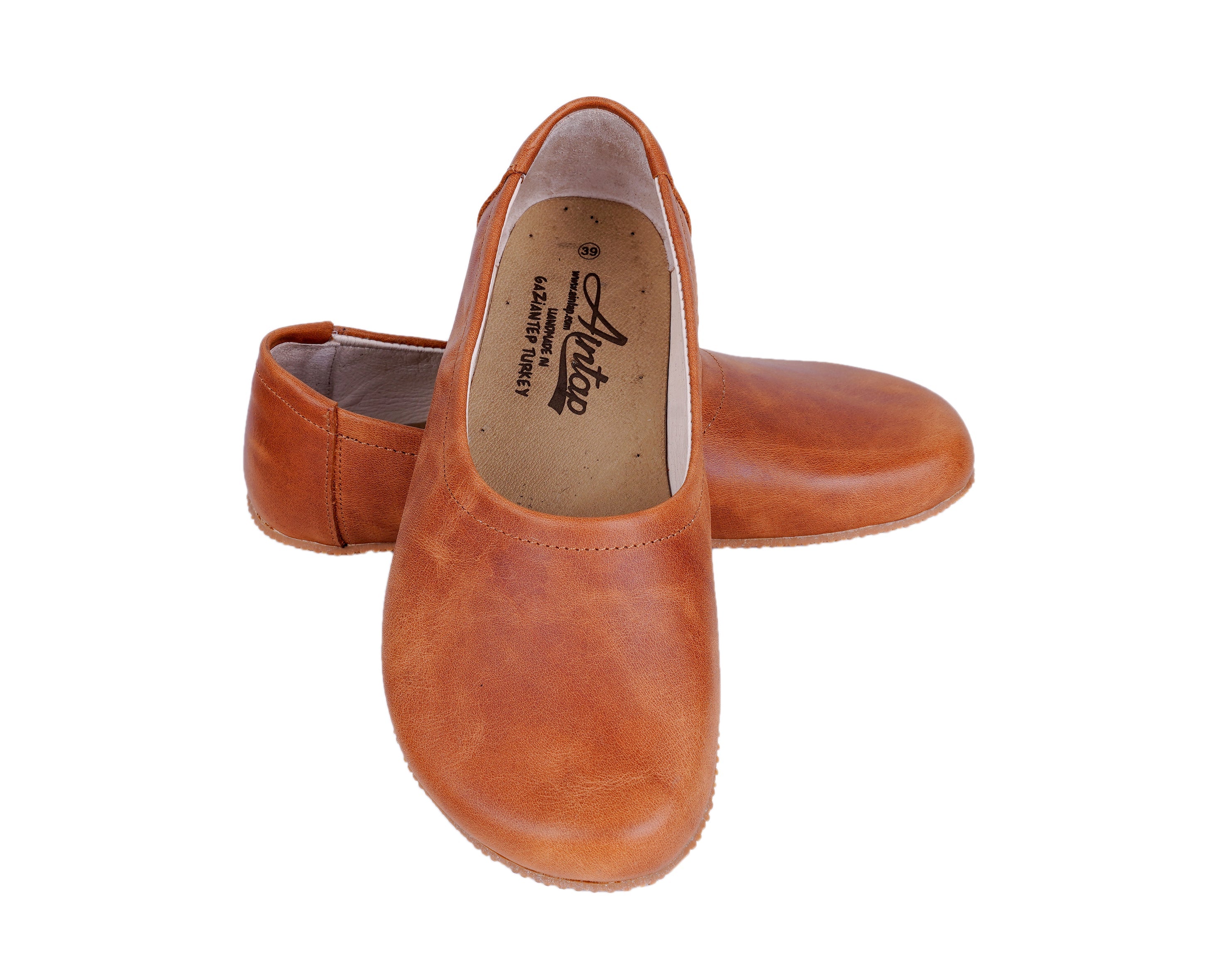 Honey Camel Women Flat Ballets Wide Barefoot Crazy Leather Handmade Women Flat Ballets