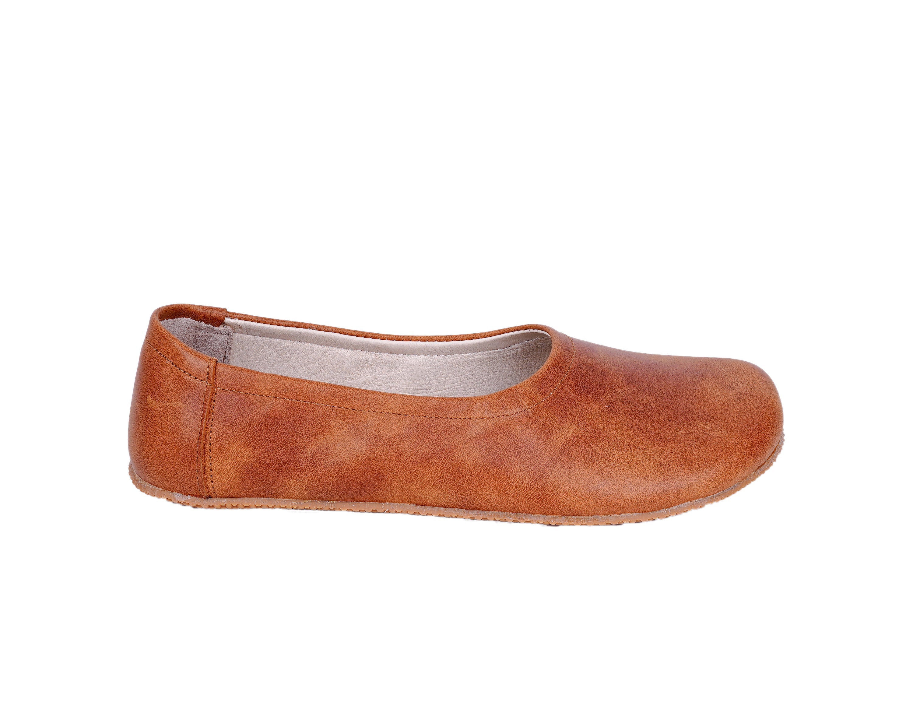 Honey Camel Women Flat Ballets Wide Barefoot Crazy Leather Handmade Women Flat Ballets