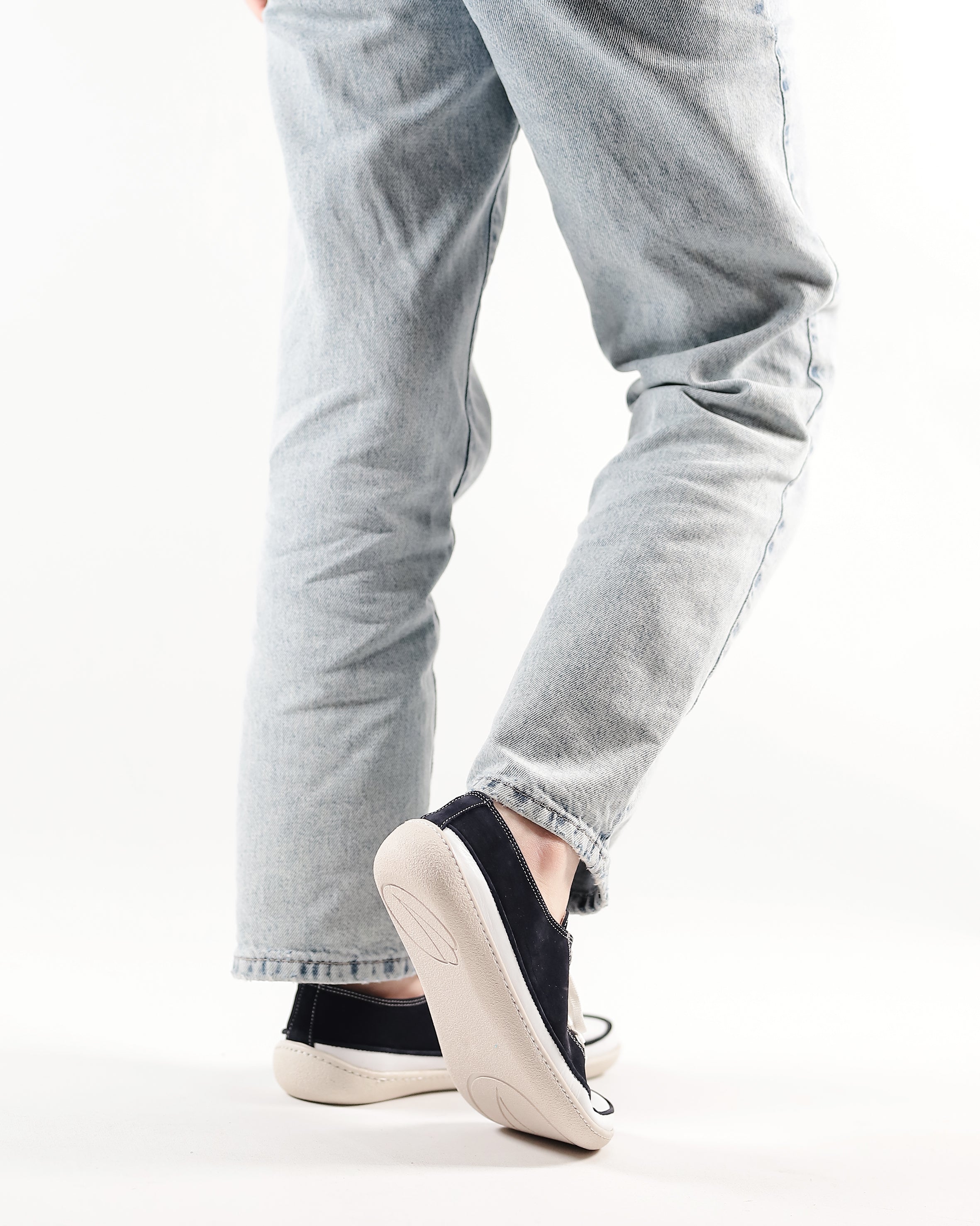 Black Converse Style Wide Barefoot Shoes Nubuck Leather Handmade Rubber Outsole Converse Rubber Outsole