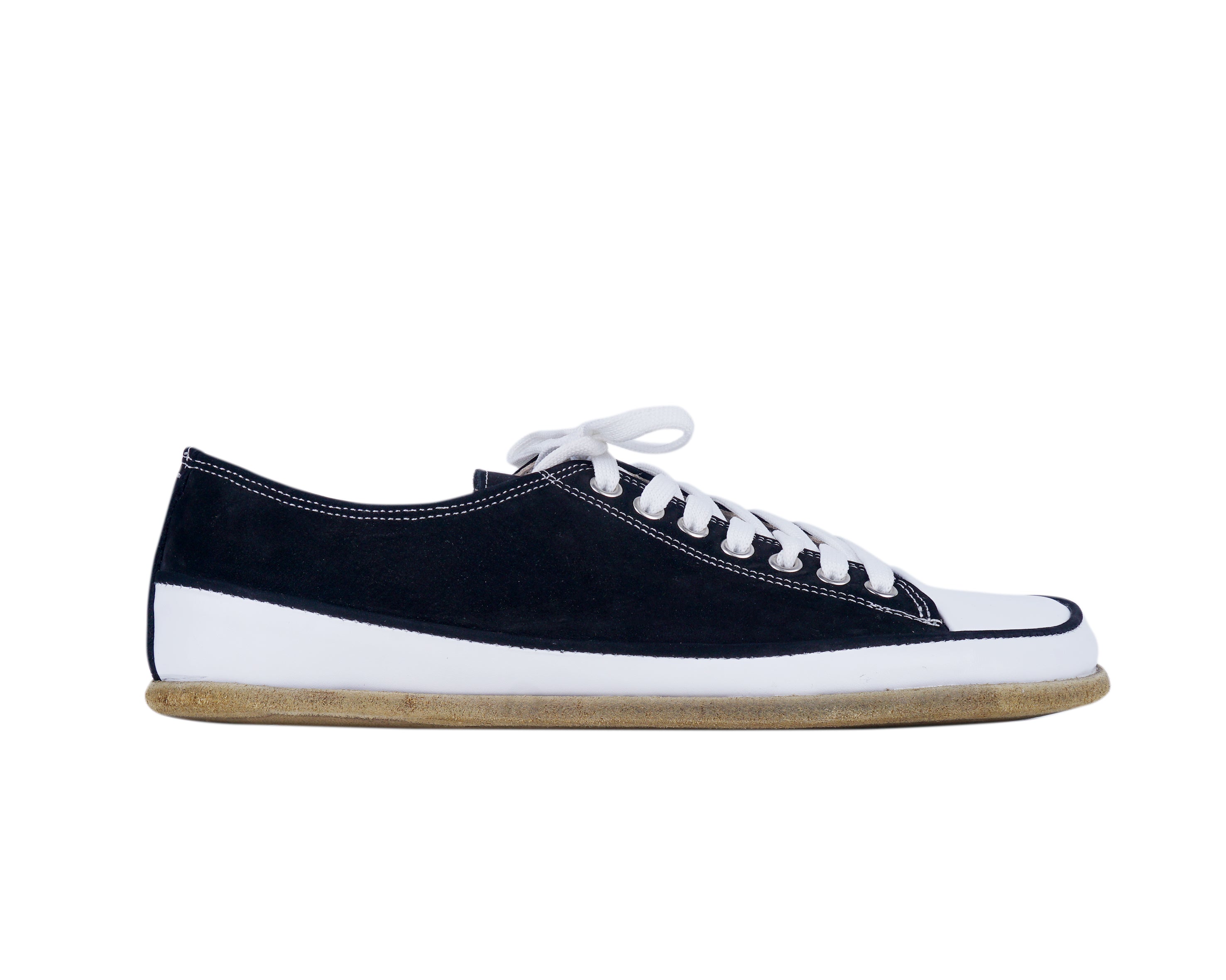 Black Converse Style Wide Barefoot Nubuck Leather Handmade Shoes Converse Leather Outsole