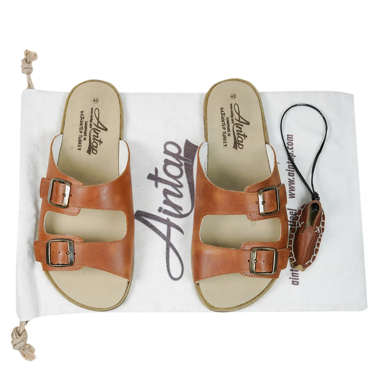 Crazy Barefoot Double Strap Sandals Shoes – Classic Sole — Leather Sole – Honey Camel