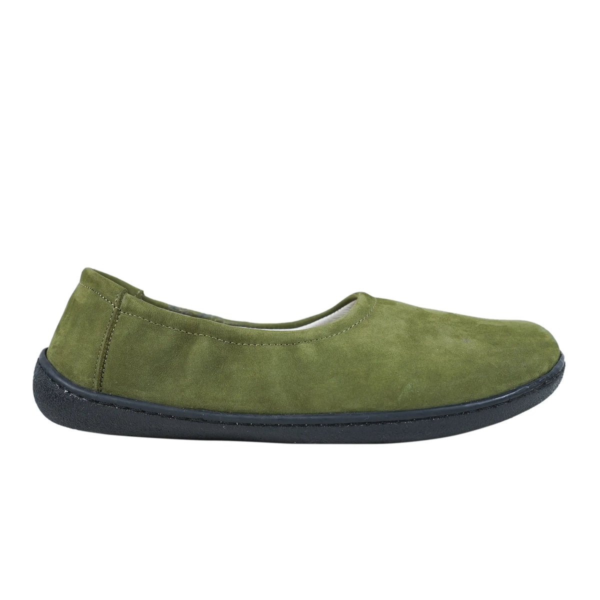 Nubuck Barefoot Ballet Shoes – 6 mm Rubber Sole – Green