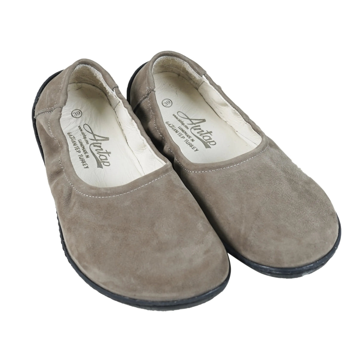 Nubuck Barefoot Ballet Shoes – 6 mm Rubber Sole – Smoked