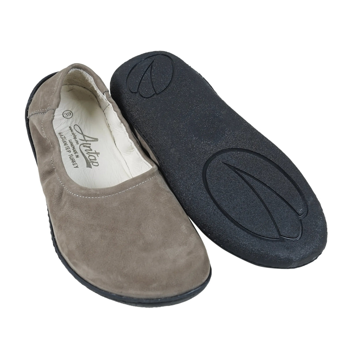 Nubuck Barefoot Ballet Shoes – 6 mm Rubber Sole – Smoked