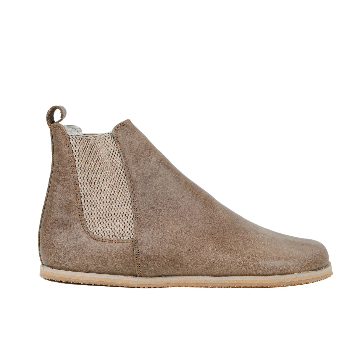 Crazy Barefoot Chelsea Boots Shoes – Eva Outsole – Beige Bizon