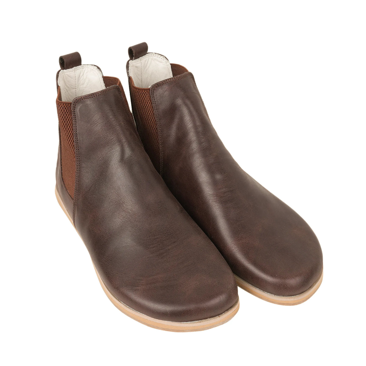 Crazy Barefoot Chelsea Boots Shoes – Eva Outsole – Dark Brown