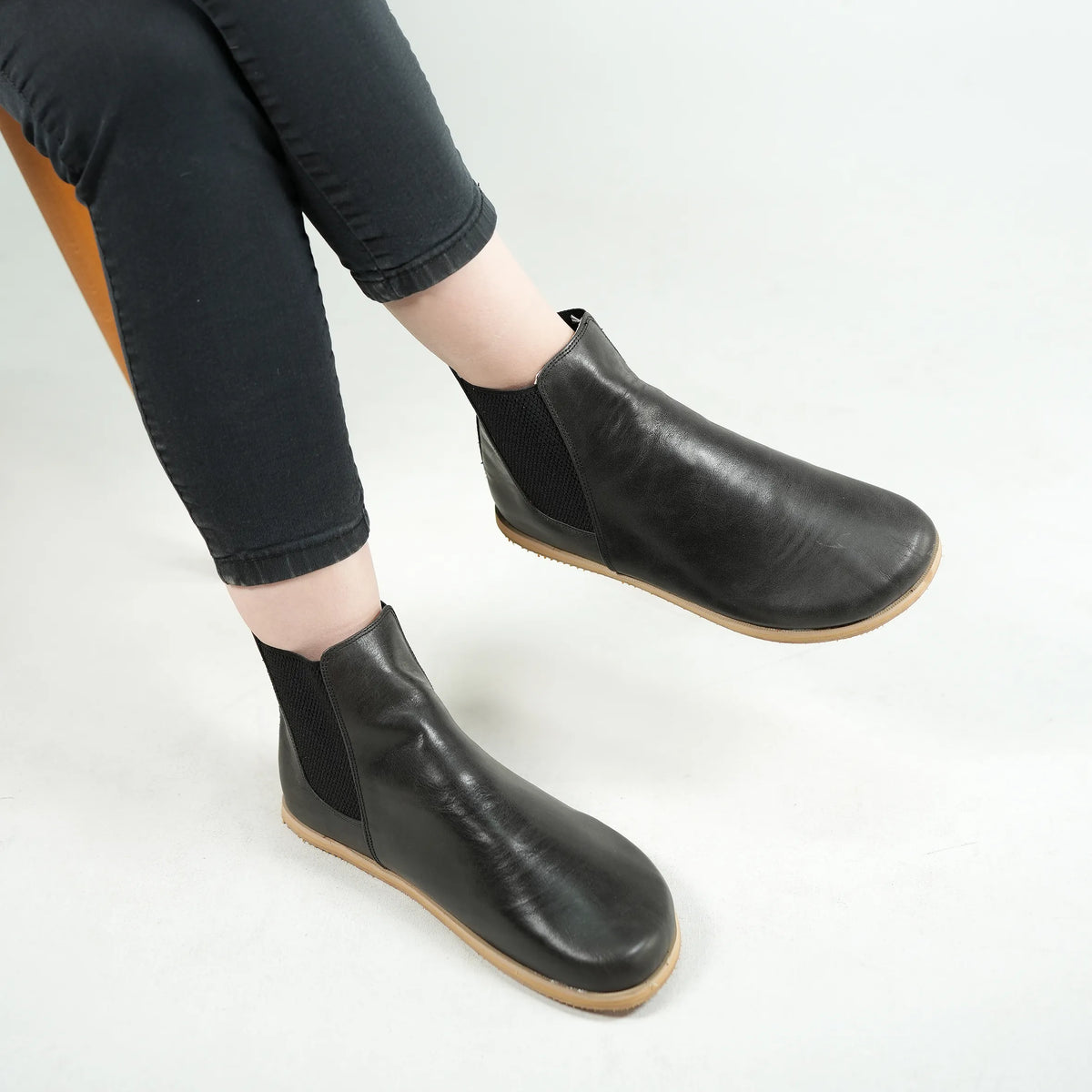 Crazy Barefoot Chelsea Boots Shoes – Eva Outsole – Black
