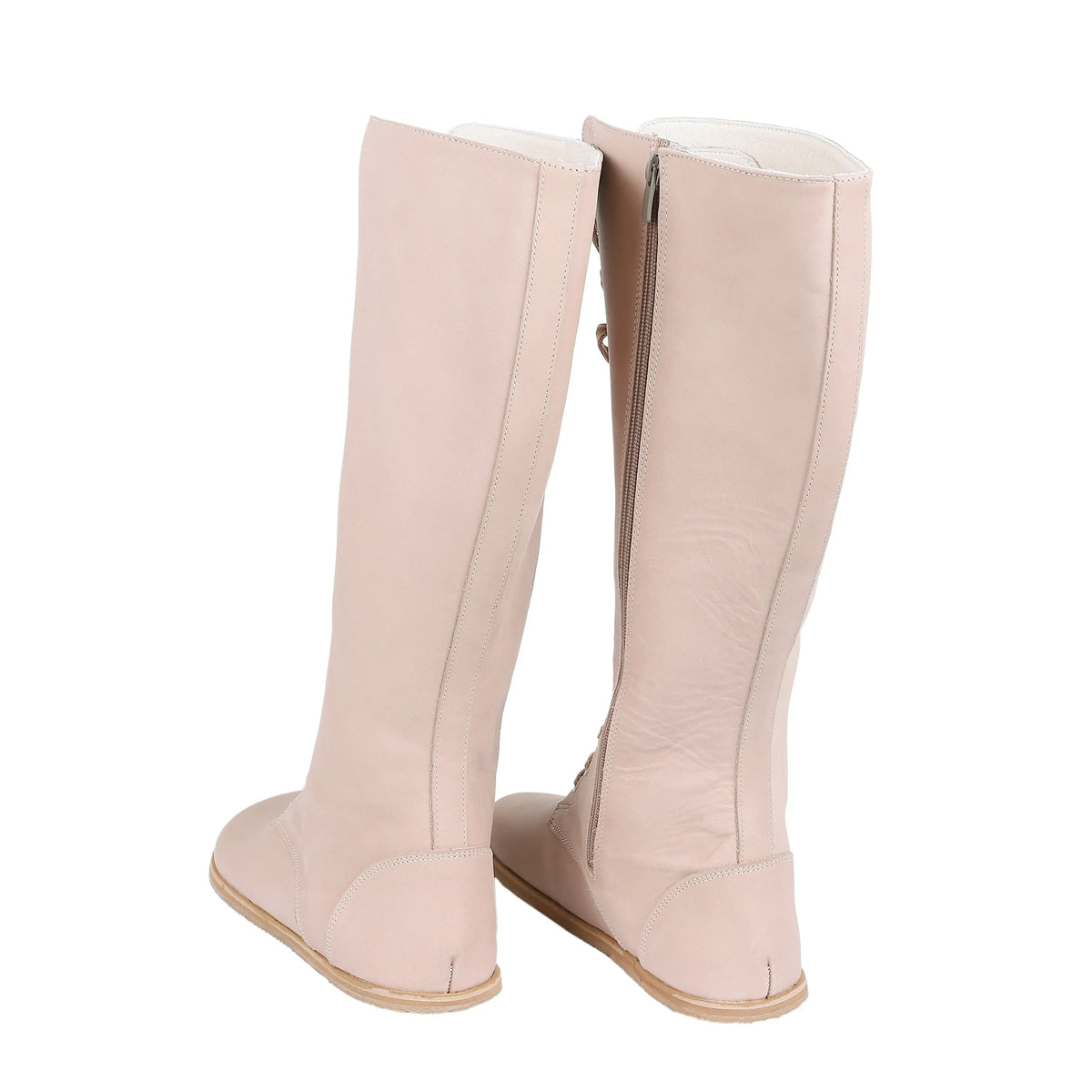 Crazy Barefoot Lace Knee Boots Shoes – Eva Outsole – Undyed Crust