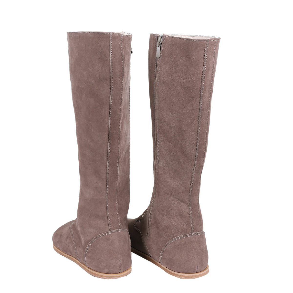 Nubuck Barefoot Laces Knee Boots Shoes – Eva Outsole – Smoked
