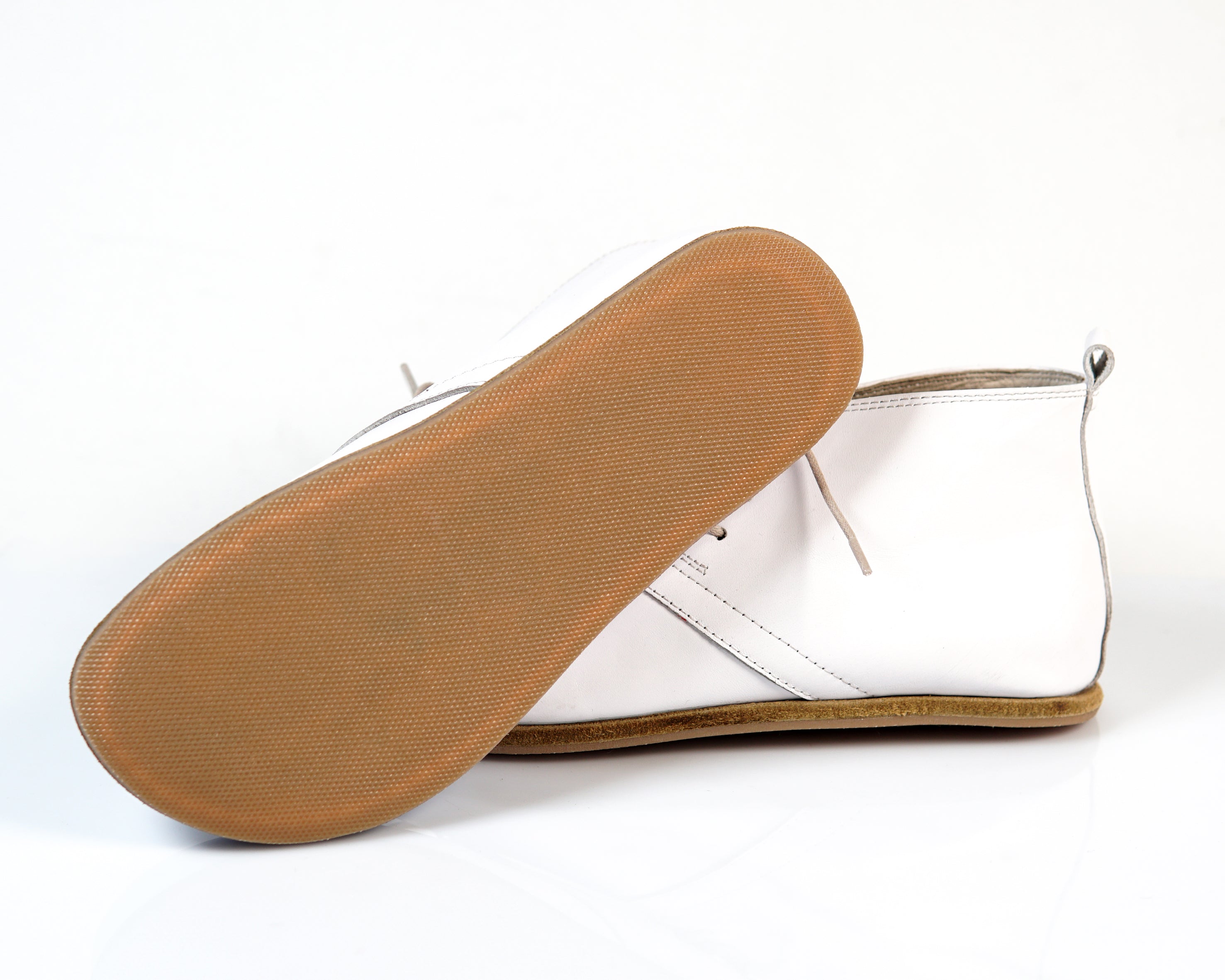 White Ankle Boots Wide Barefoot Smooth Leather Handmade Shoes 