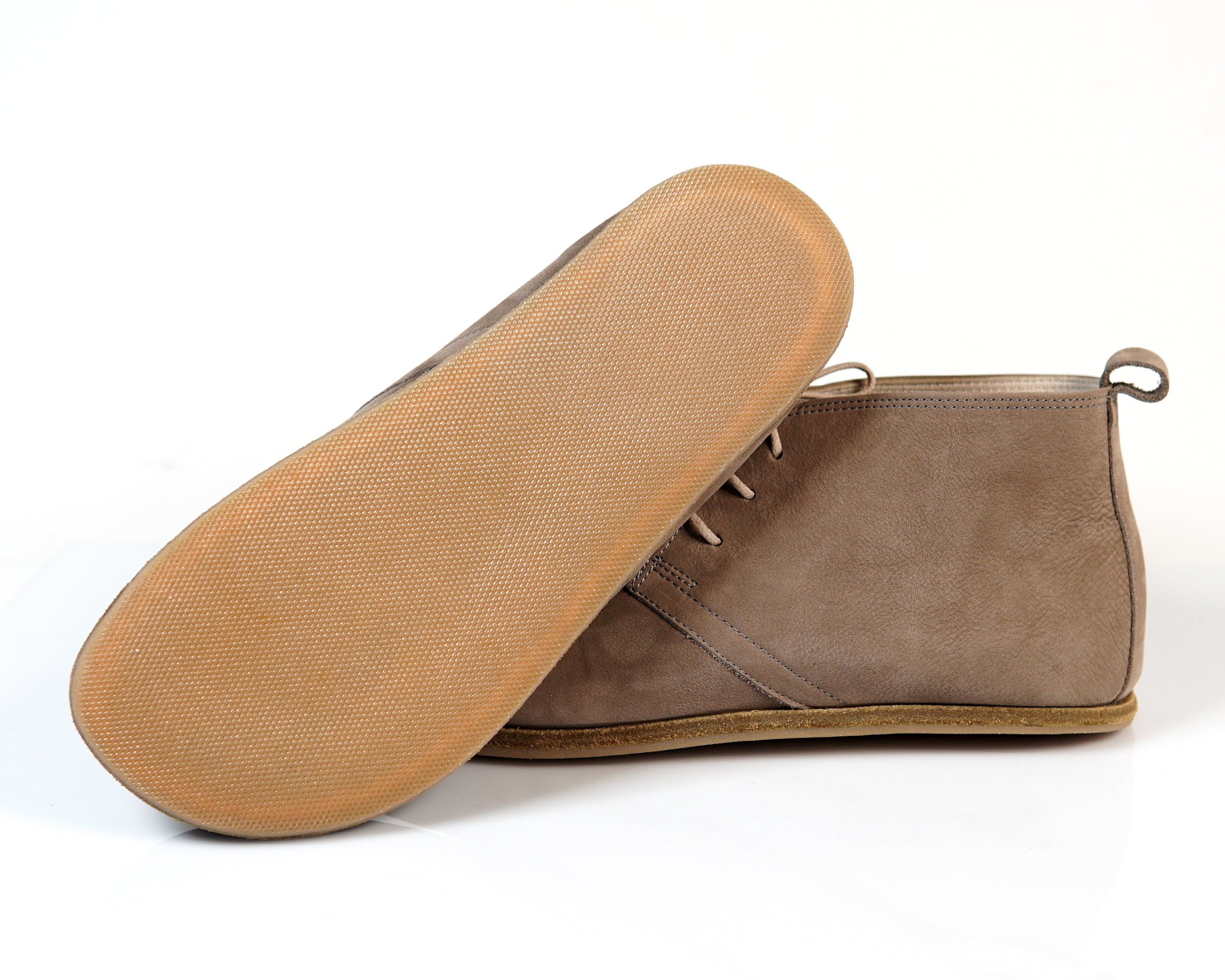 Smoked Ankle Boots Wide Barefoot Nubuck Leather Handmade Shoes 