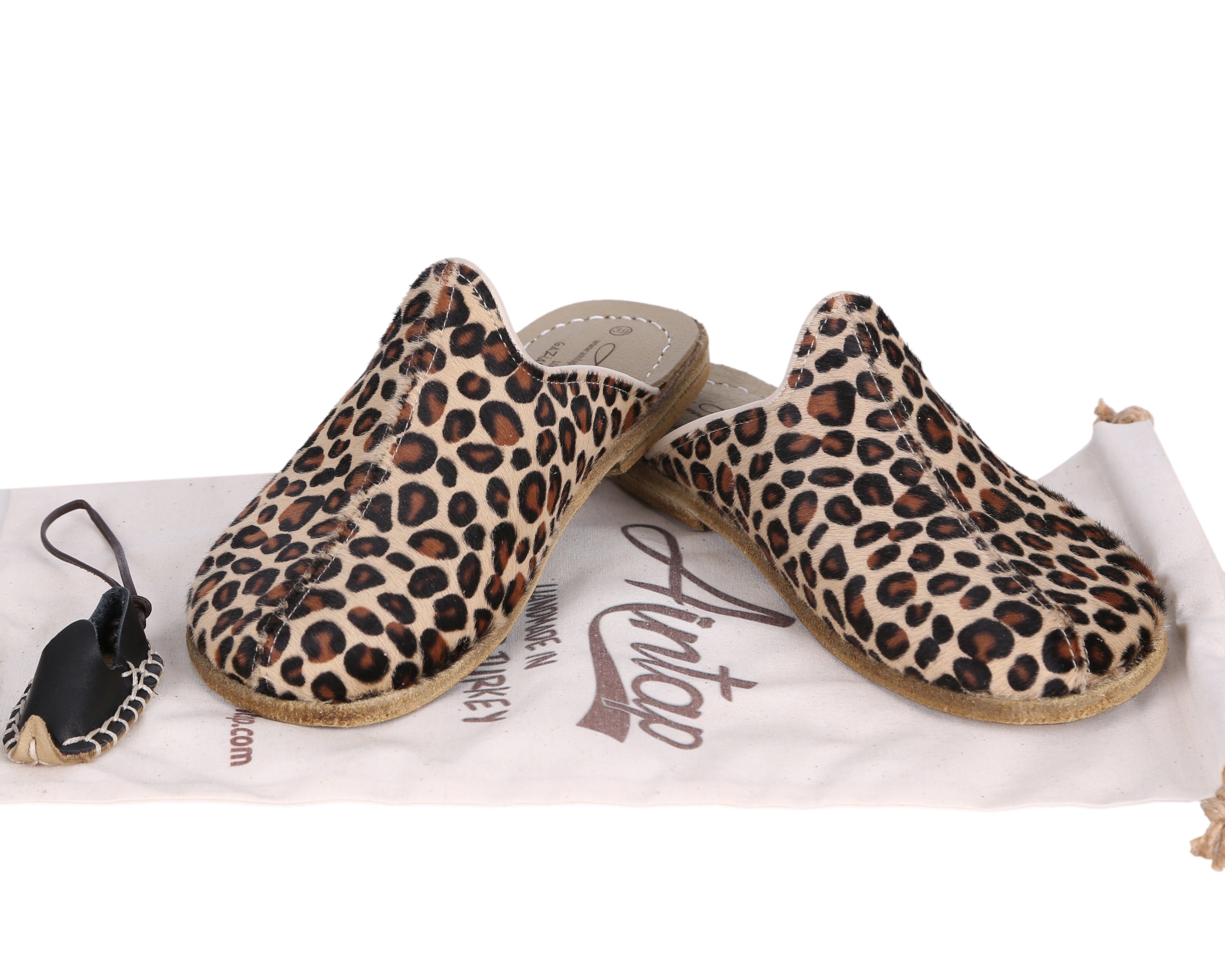 Leopard Sandal Wide Barefoot Smooth Leather Handmade