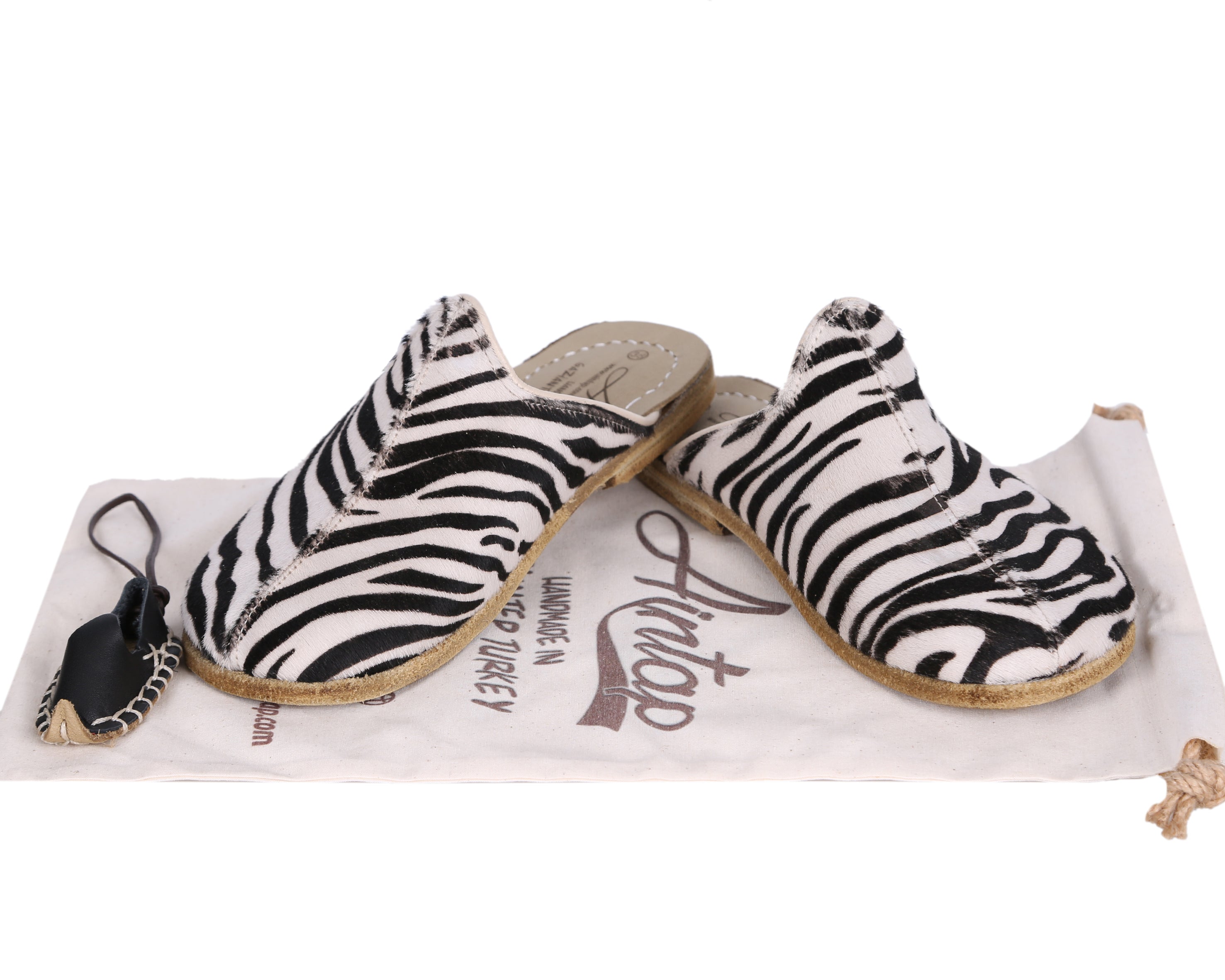 Zebra Sandal Wide Barefoot Smooth Leather Handmade