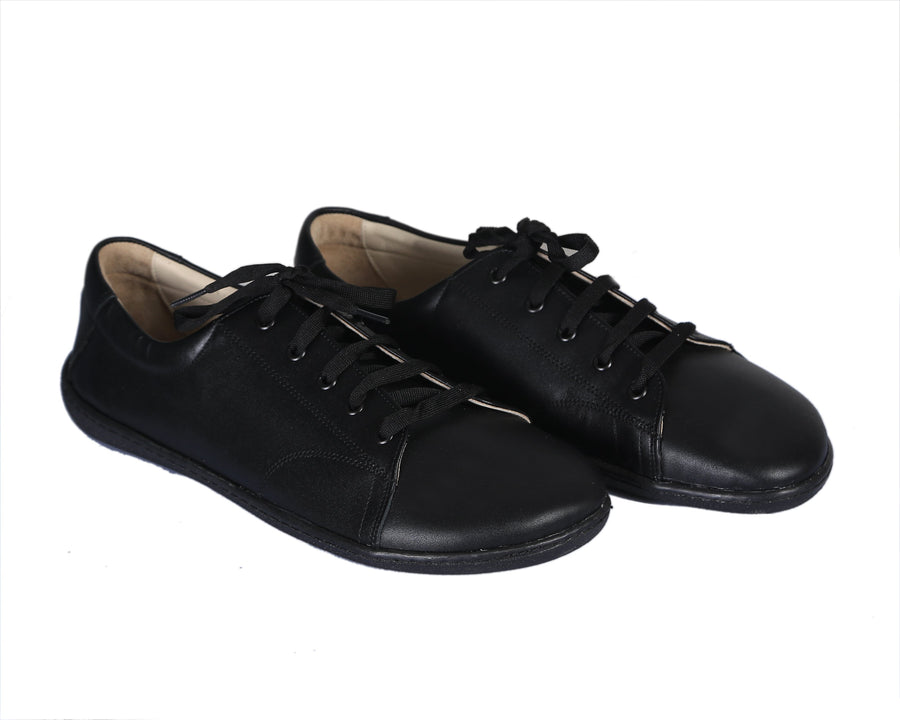 Leather Barefoot Sneakers — Rubber Sole