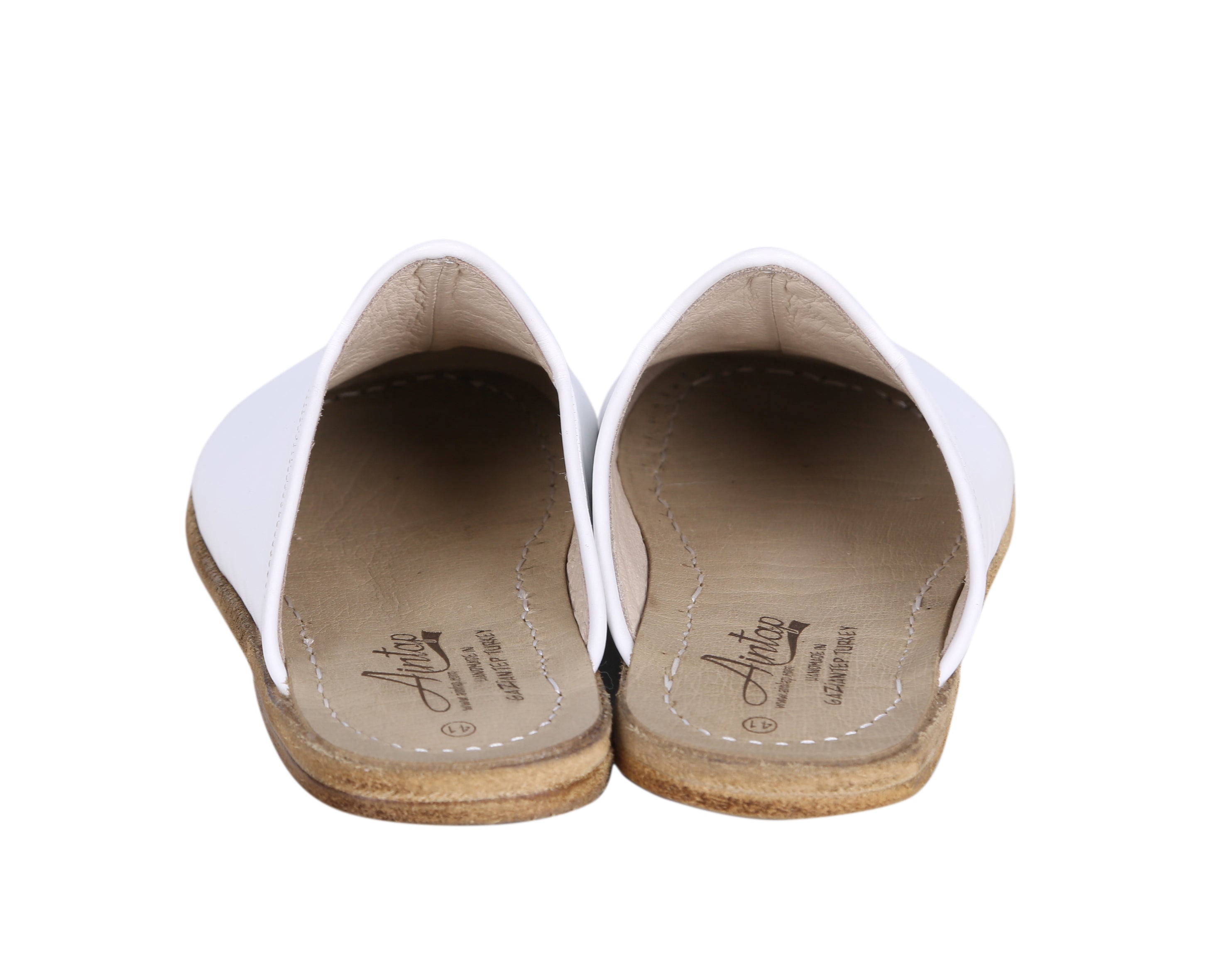 White Sandal Wide Barefoot Smooth Leather Handmade