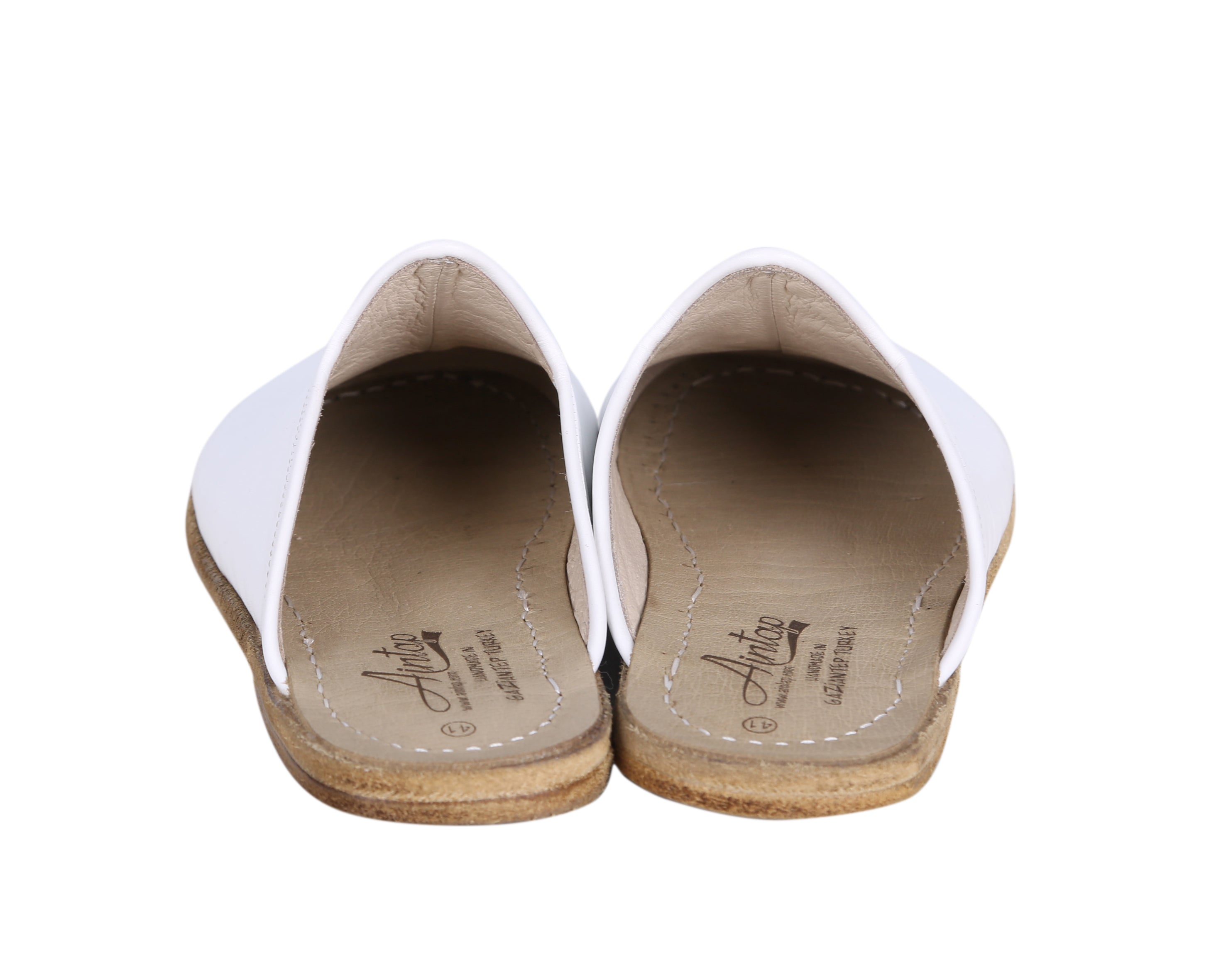 White Sandal Wide Barefoot Smooth Leather Handmade 