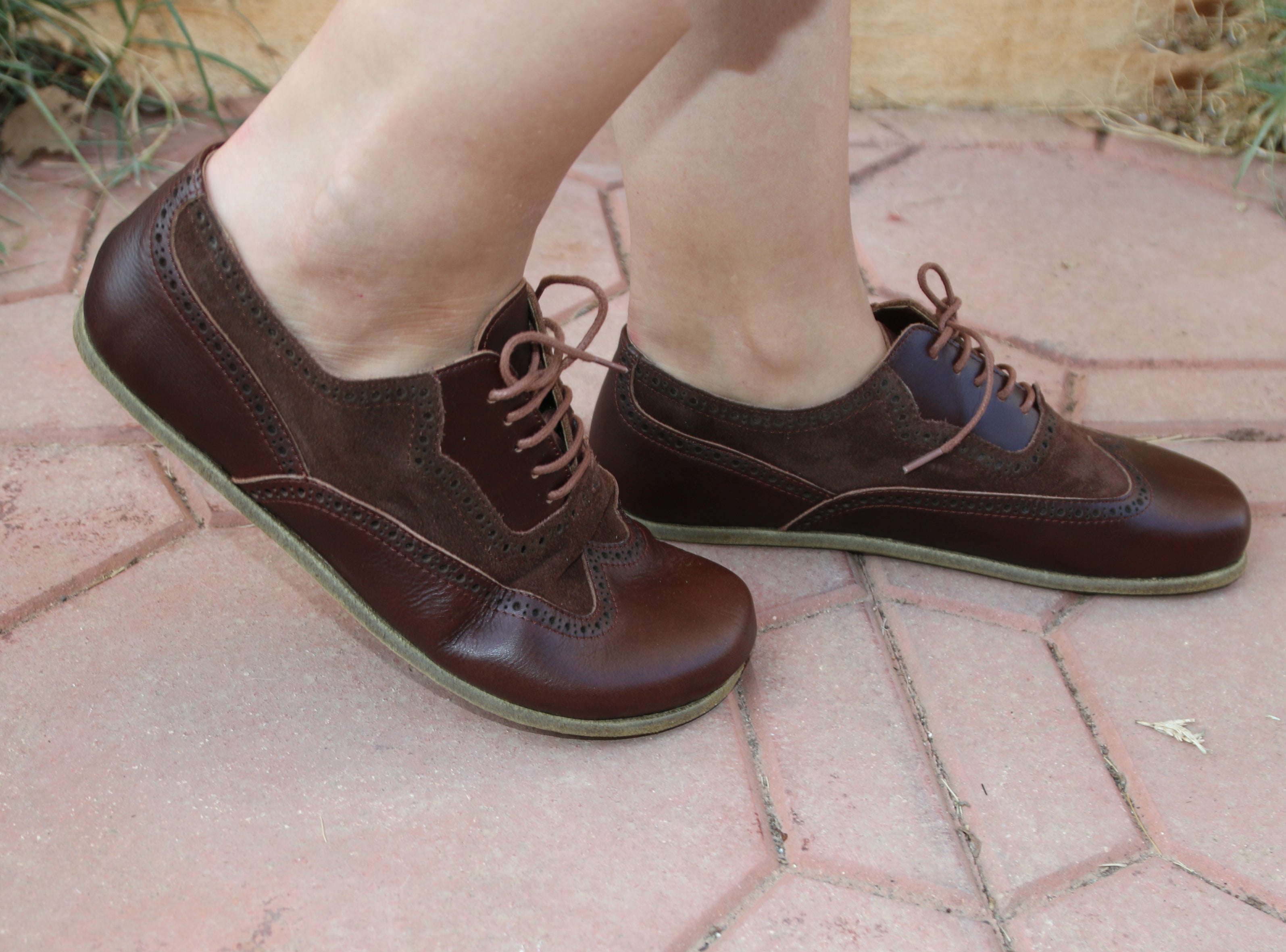 Dark Brown Moccasins Wide Barefoot Leather Handmade Shoes 