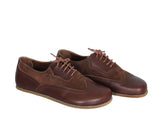 Dark Brown Moccasins Wide Barefoot Leather Handmade Shoes 