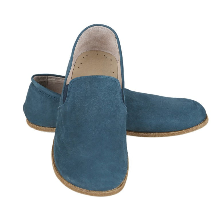 Jeans Slip-On Wide Barefoot Nubuck Leather Handmade Classic Shoes 
