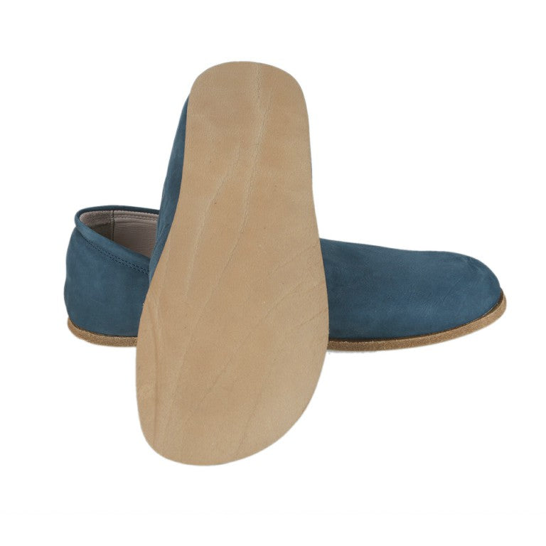 Jeans Slip-On Wide Barefoot Nubuck Leather Handmade Classic Shoes 