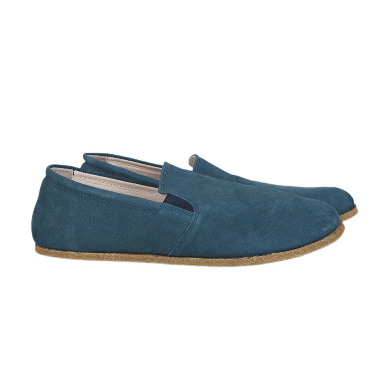Jeans Slip-On Wide Barefoot Nubuck Leather Handmade Classic Shoes 