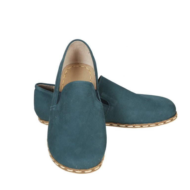 Jeans Slip-On Wide Barefoot Nubuck Leather Handmade Sport Shoes