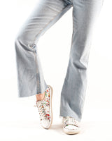Splanter Paint White Converse Style Wide Barefoot Shoes Smooth Leather Handmade Rubber Outsole Converse Rubber Outsole