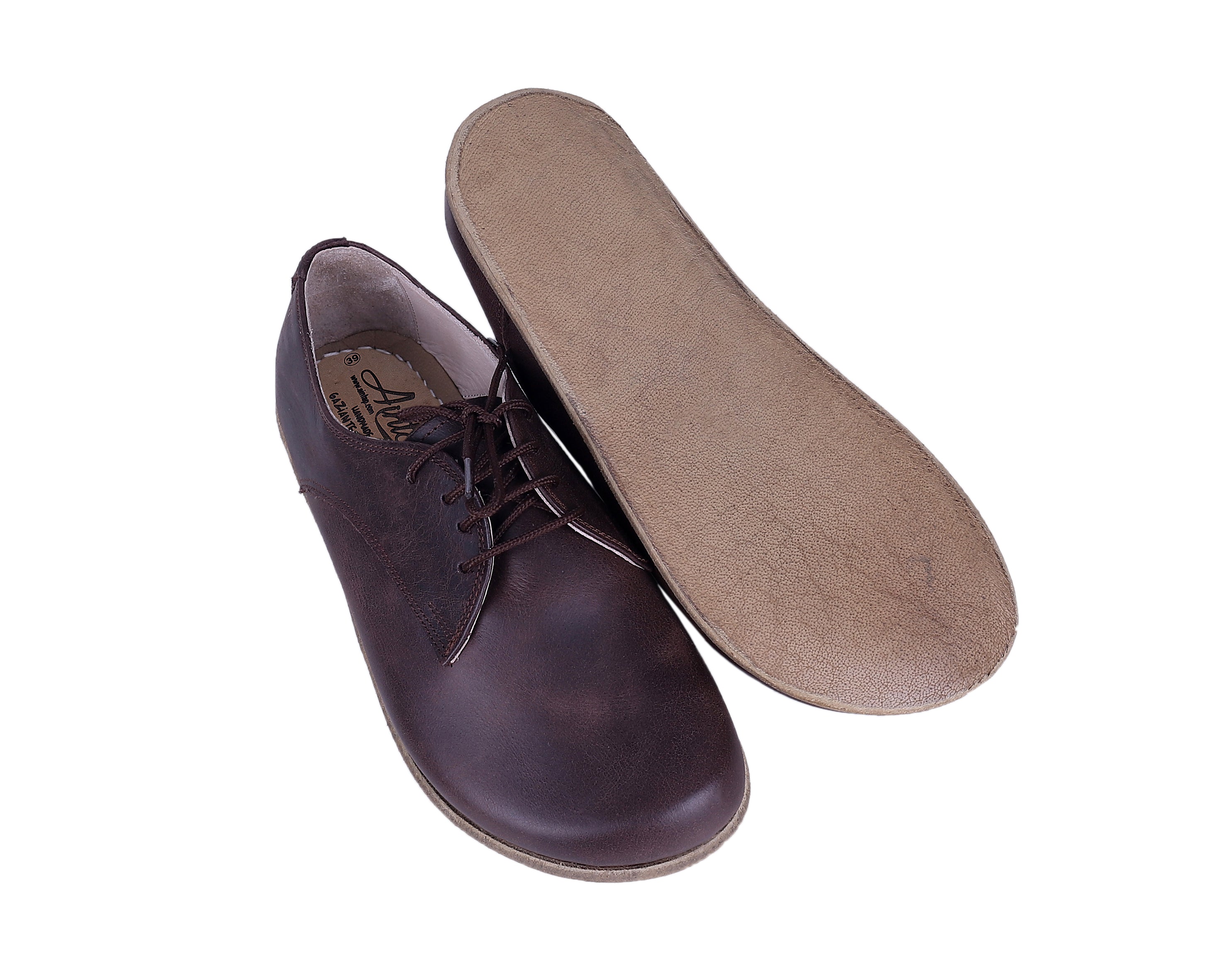 Choclet Oxford Wide Barefoot Crazy Leather Handmade Shoes 