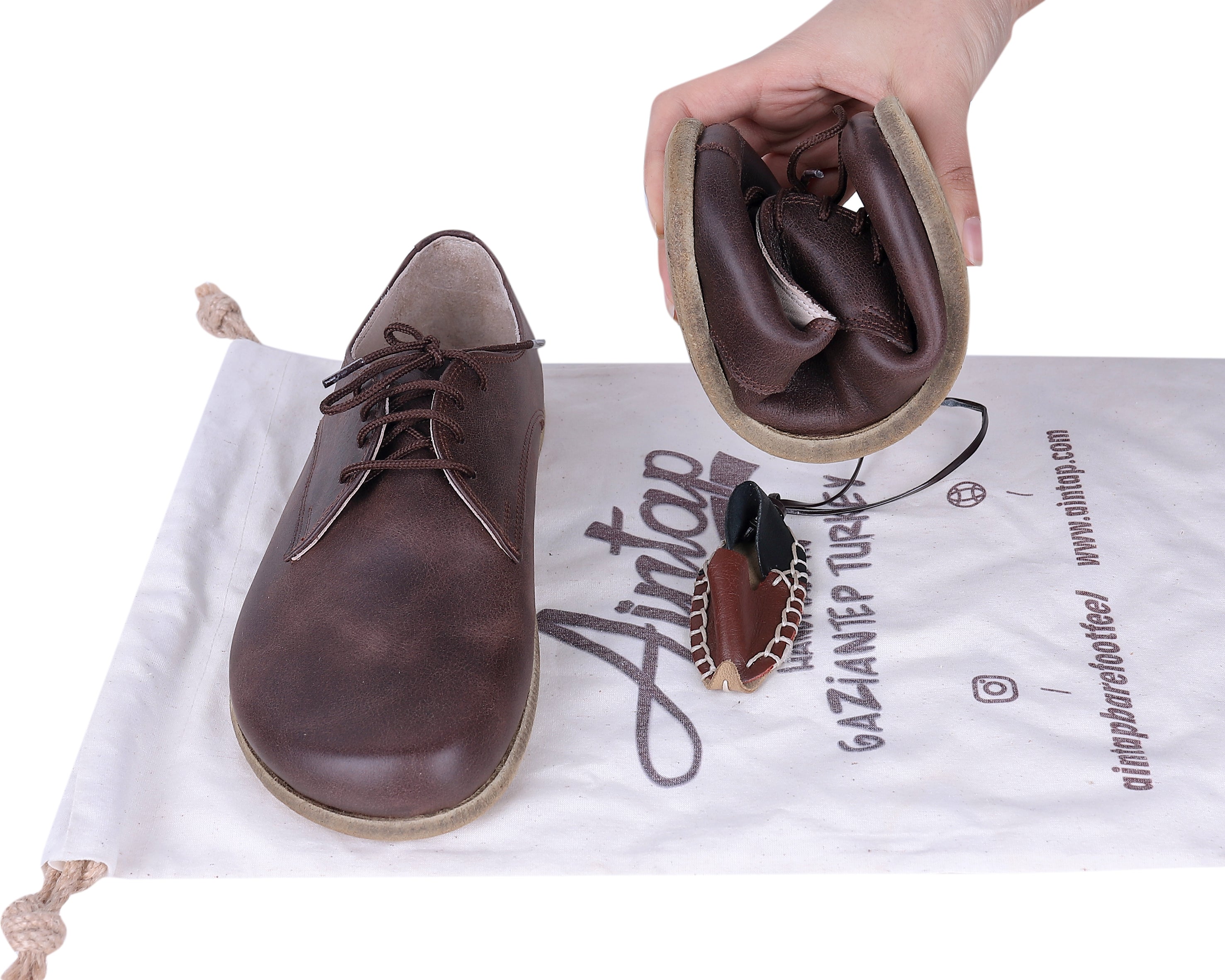 Choclet Oxford Wide Barefoot Crazy Leather Handmade Shoes 