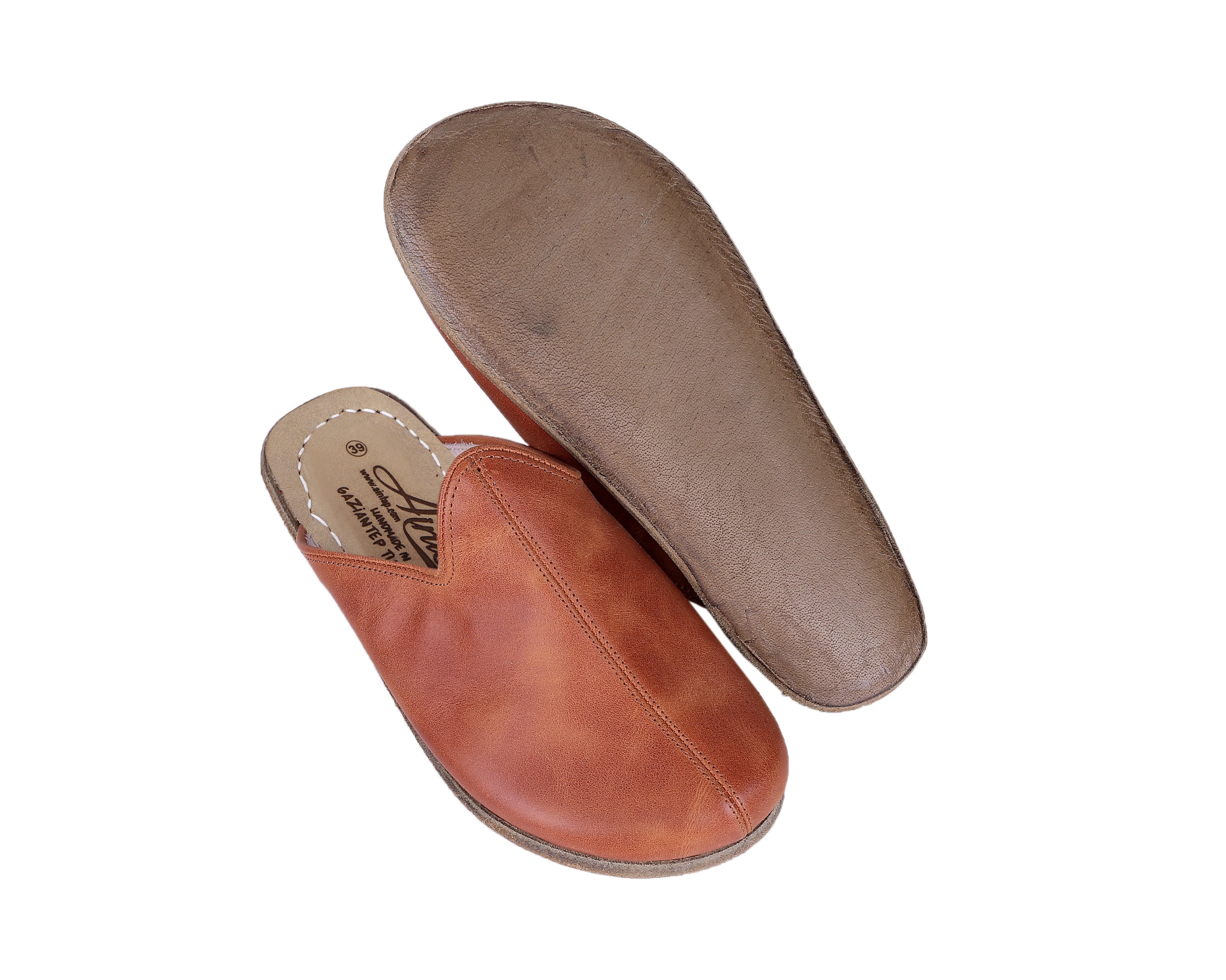 Honey Camel Sandal Wide Barefoot Crazy Leather Handmade 