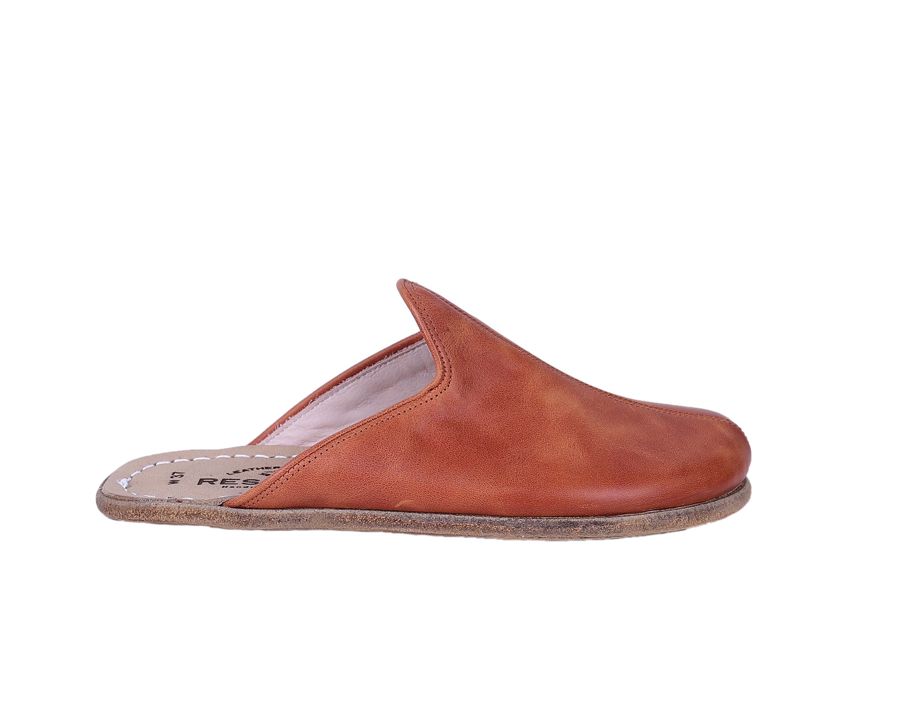 Honey Camel Sandal Wide Barefoot Crazy Leather Handmade 