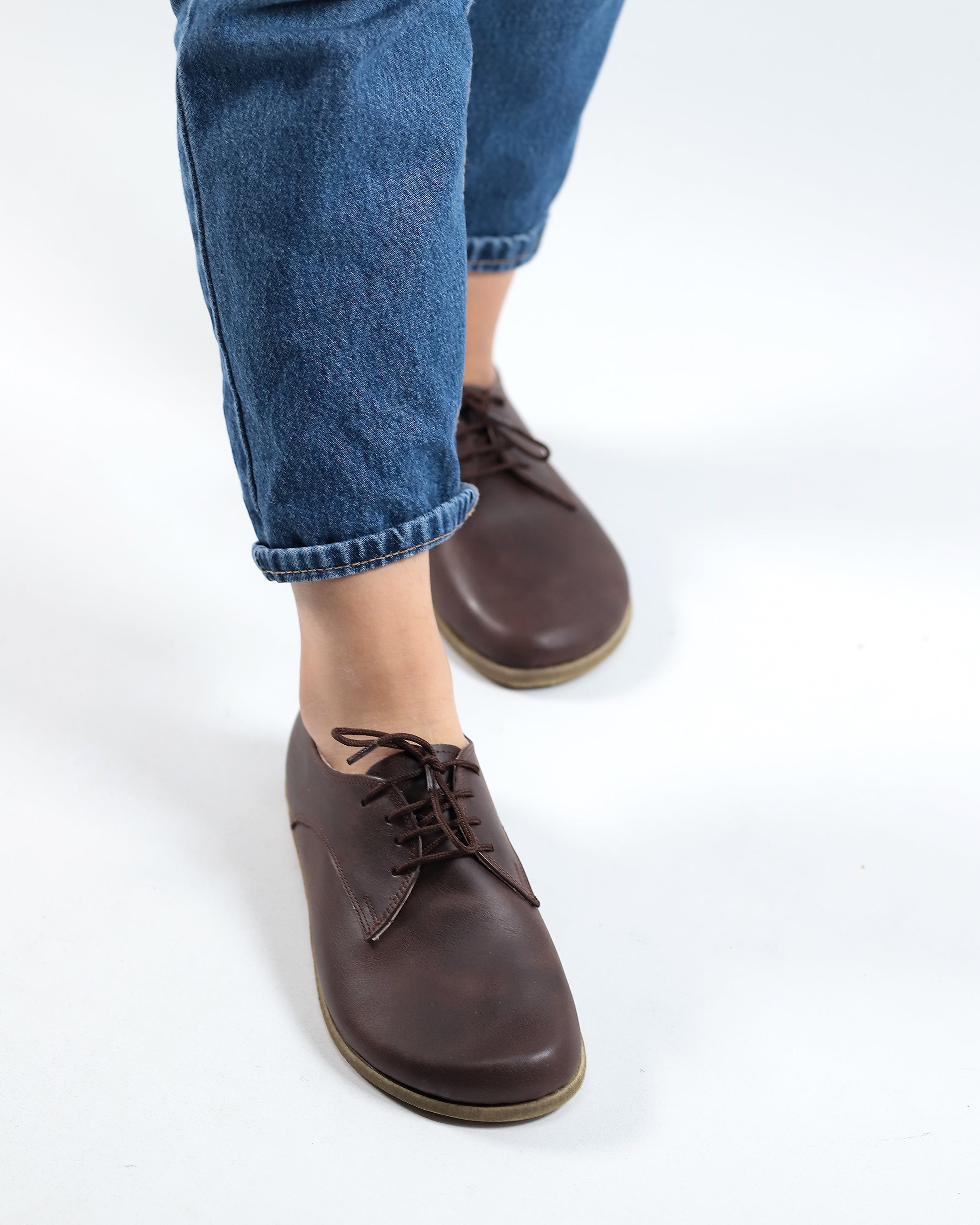 Choclet Oxford Wide Barefoot Crazy Leather Handmade Shoes 