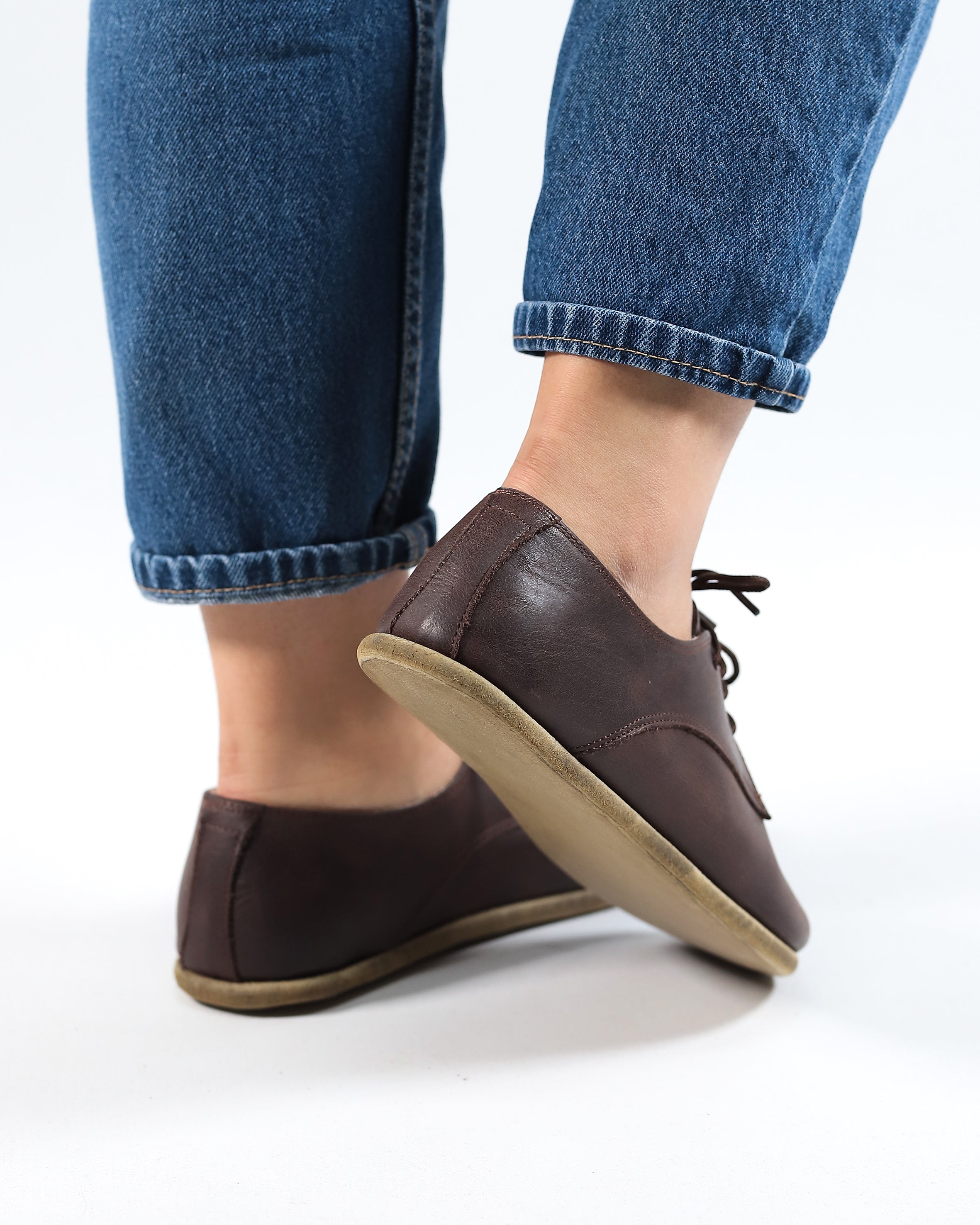Choclet Oxford Wide Barefoot Crazy Leather Handmade Shoes 