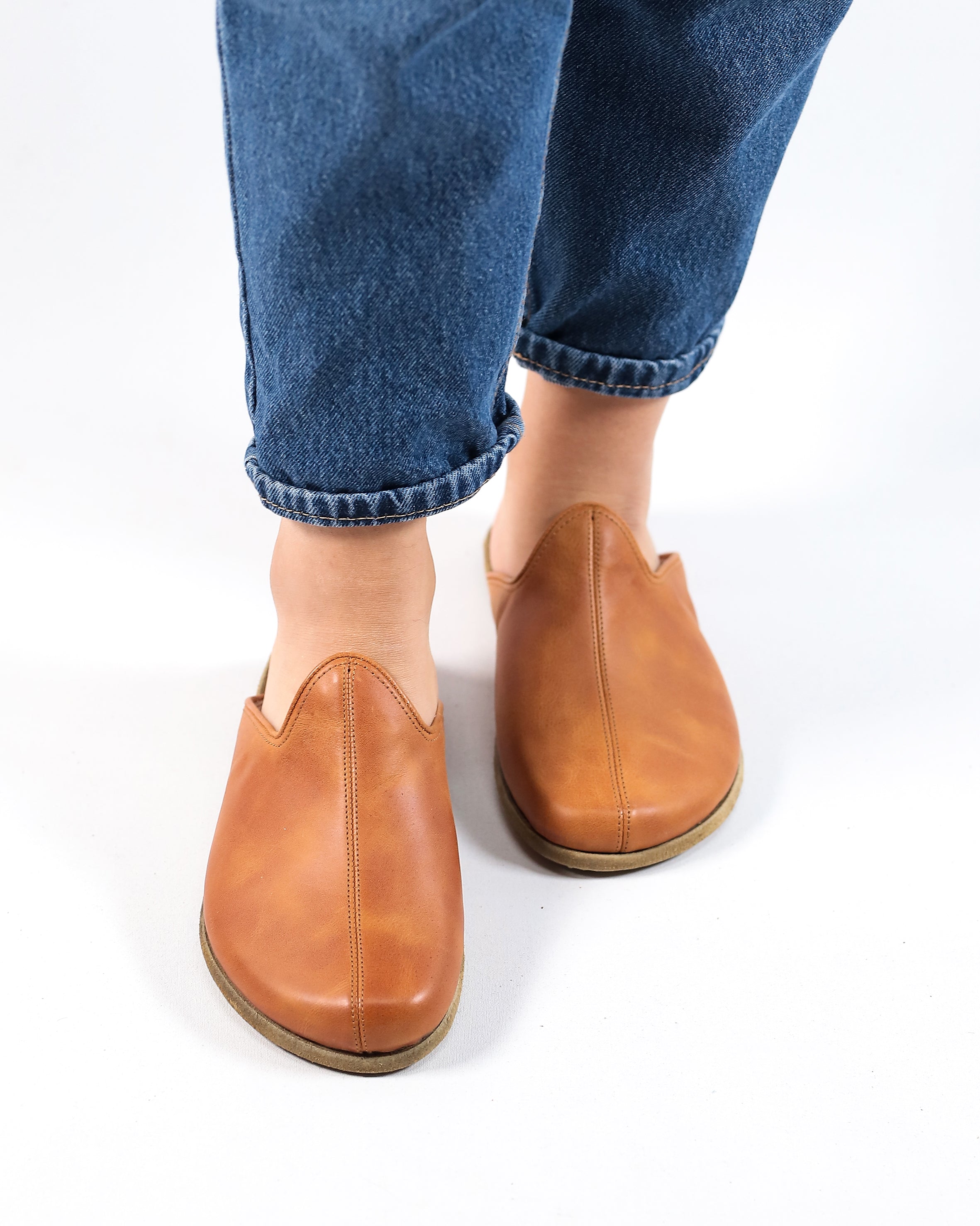Honey Camel Sandal Wide Barefoot Crazy Leather Handmade 