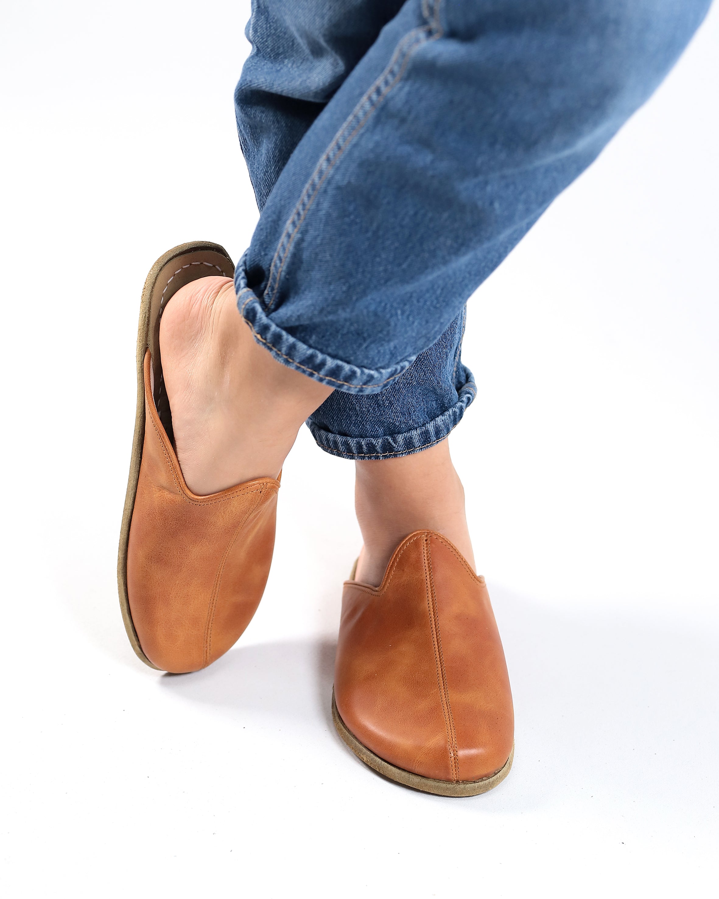 Honey Camel Sandal Wide Barefoot Crazy Leather Handmade 