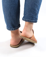 Honey Camel Sandal Wide Barefoot Crazy Leather Handmade 
