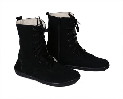 Nubuck Barefoot Long Boots — Rubber Sole