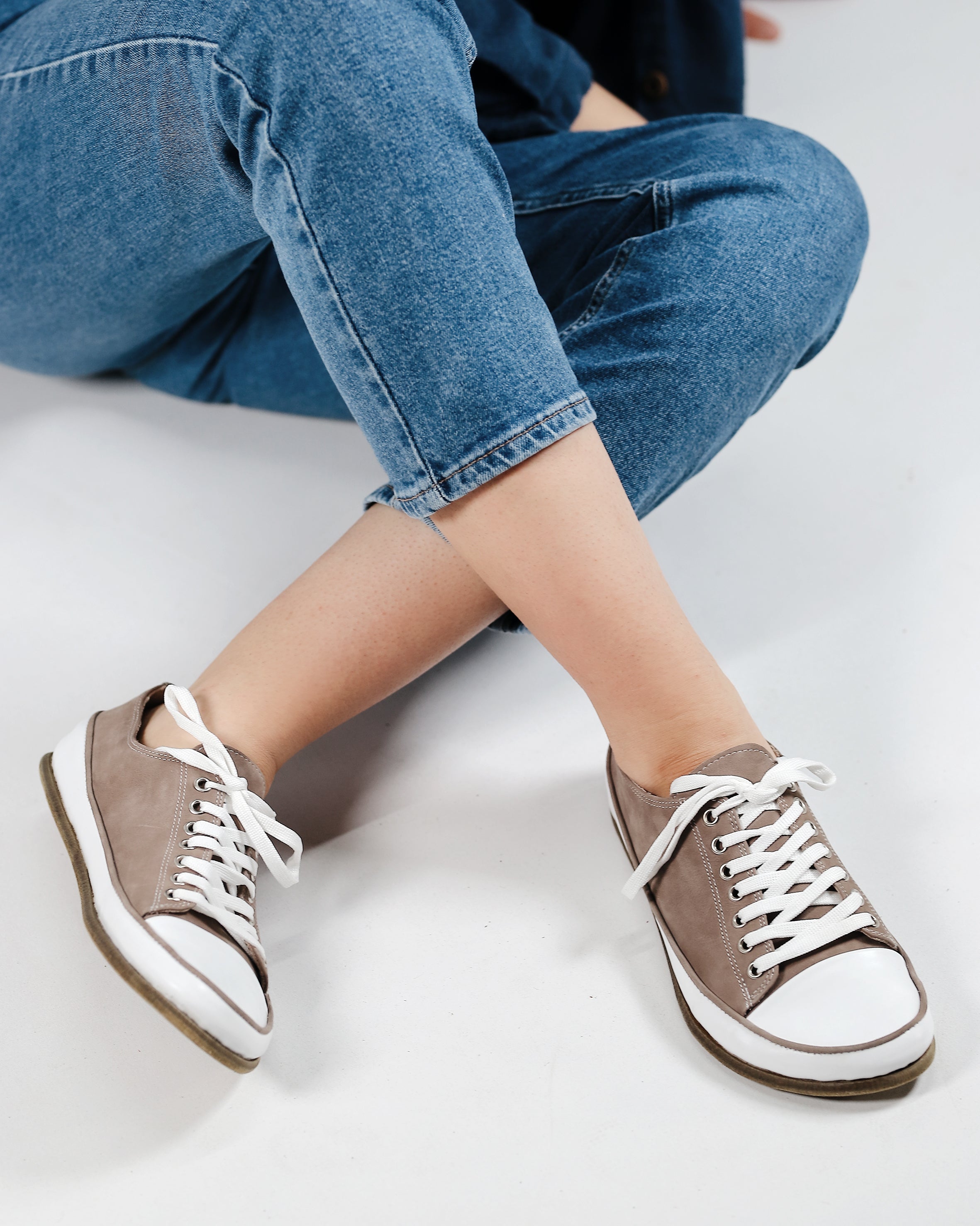 Smoked Converse Style Wide Barefoot Nubuck Leather Handmade Shoes 