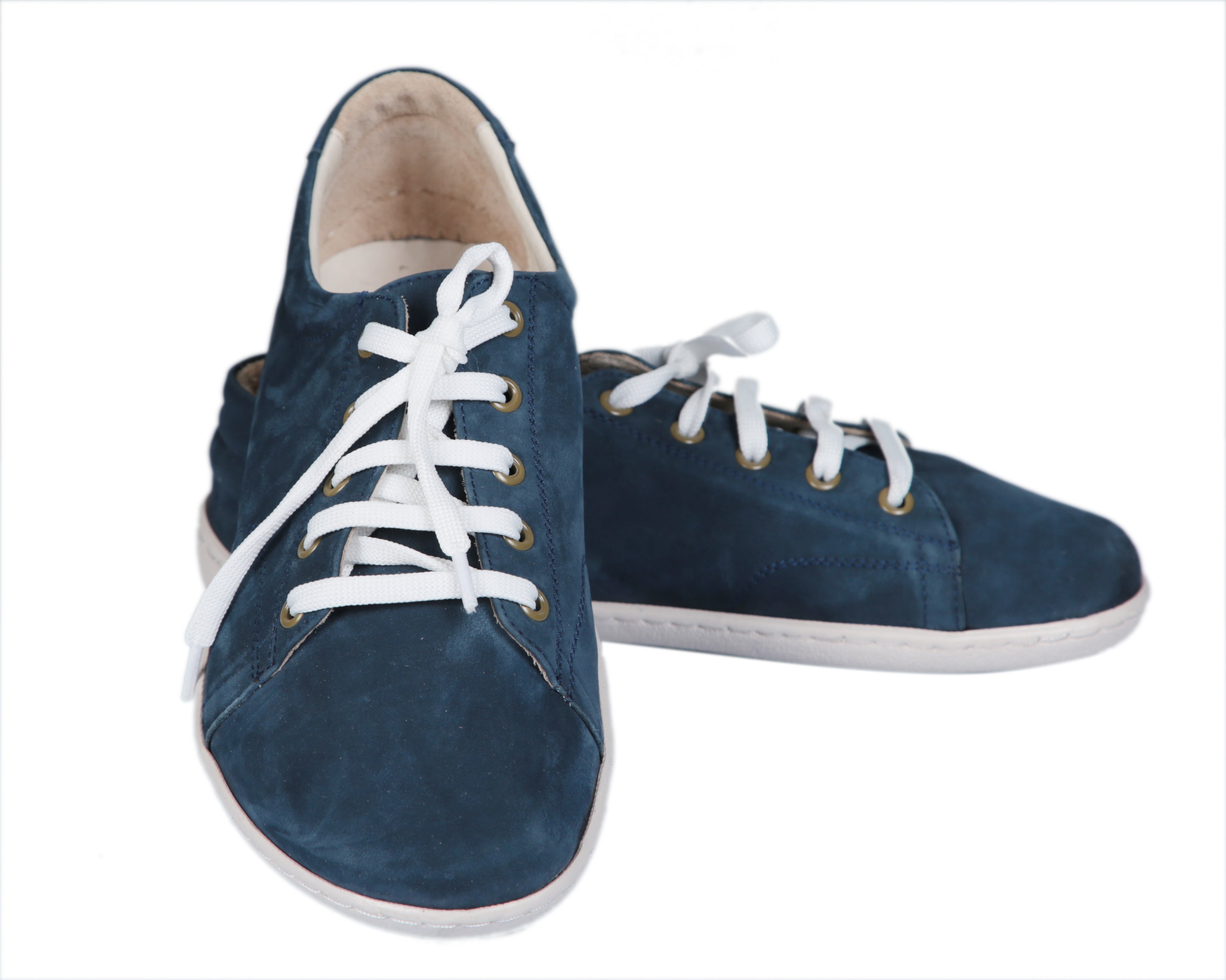 Jeans SNEAKER Wide Barefoot Shoes Nubuck Leather Handmade 6mm Rubber Outsole