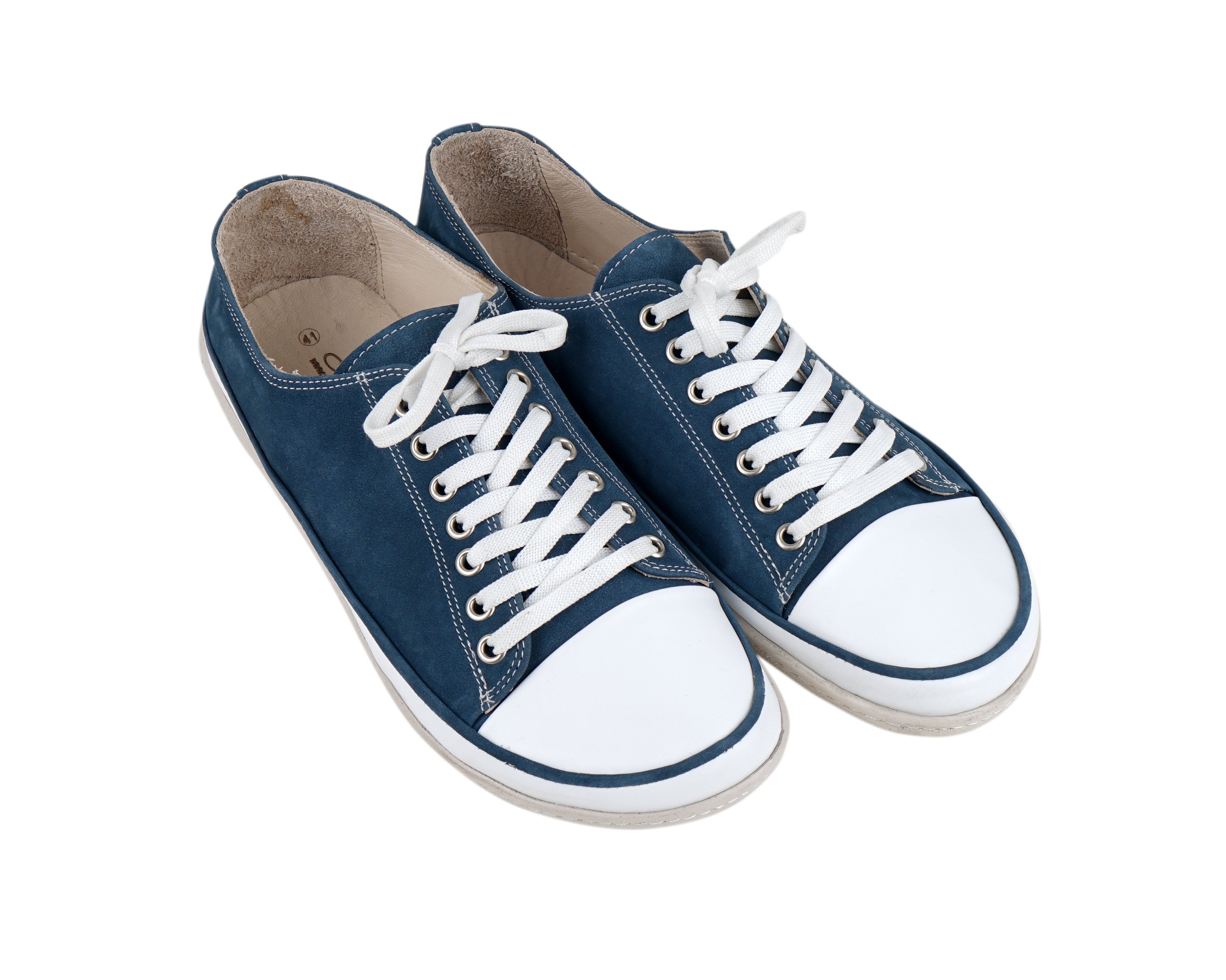Jeans Converse Style Wide Barefoot Shoes Nubuck Leather Handmade Rubber Outsole 