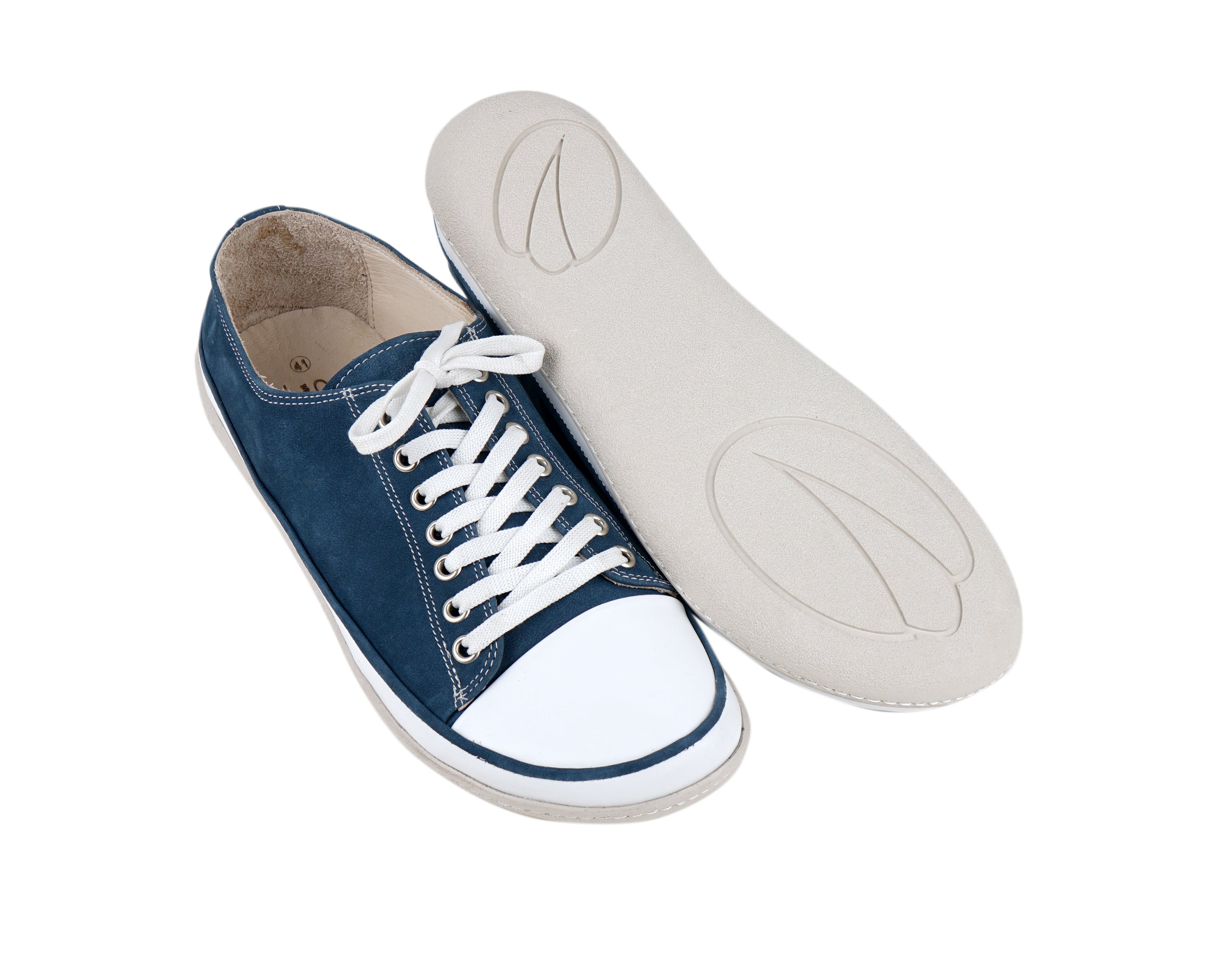 Jeans Converse Style Wide Barefoot Shoes Nubuck Leather Handmade Rubber Outsole