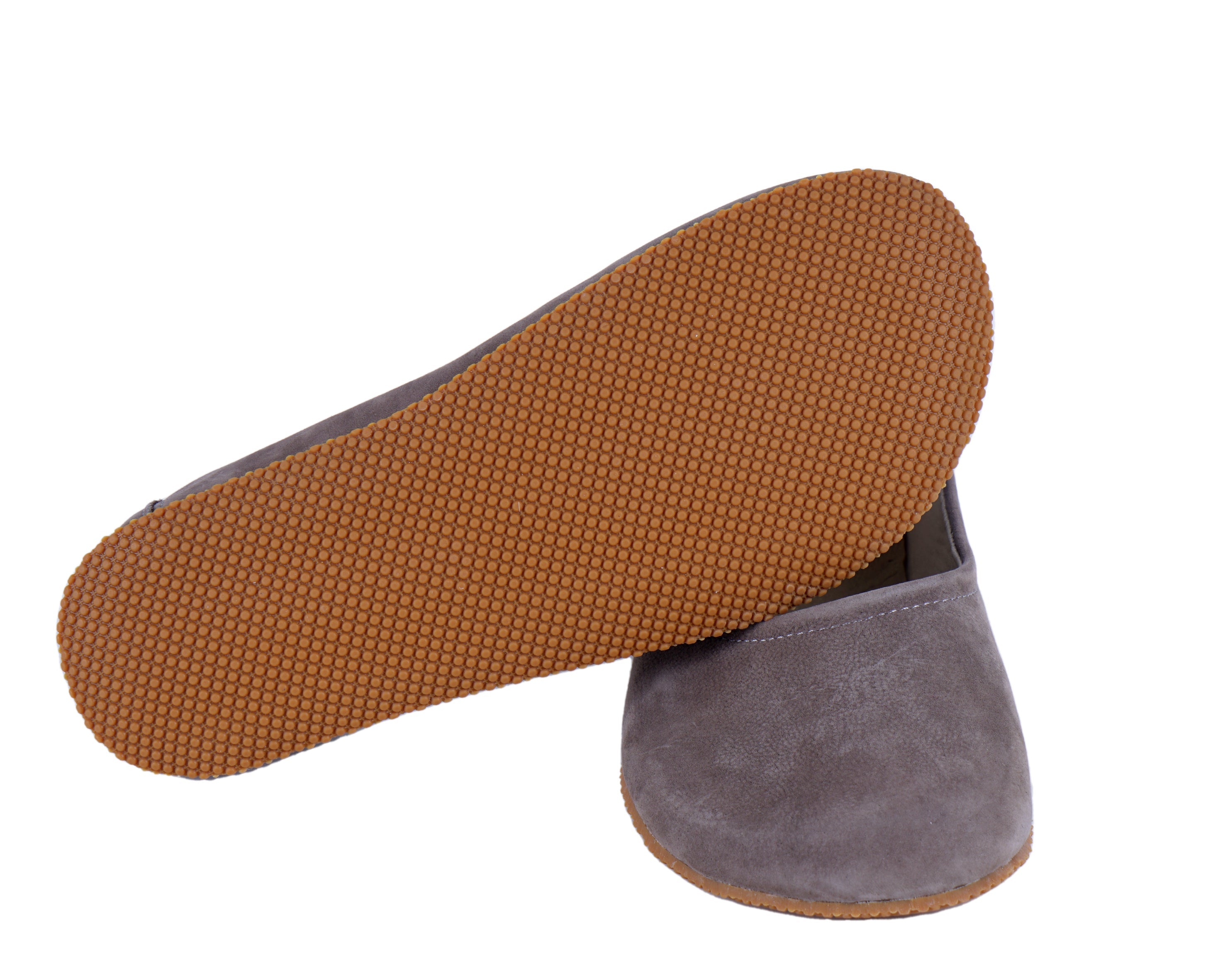 Smoked Women Flat Ballets Wide Barefoot Nubuck Leather Handmade 