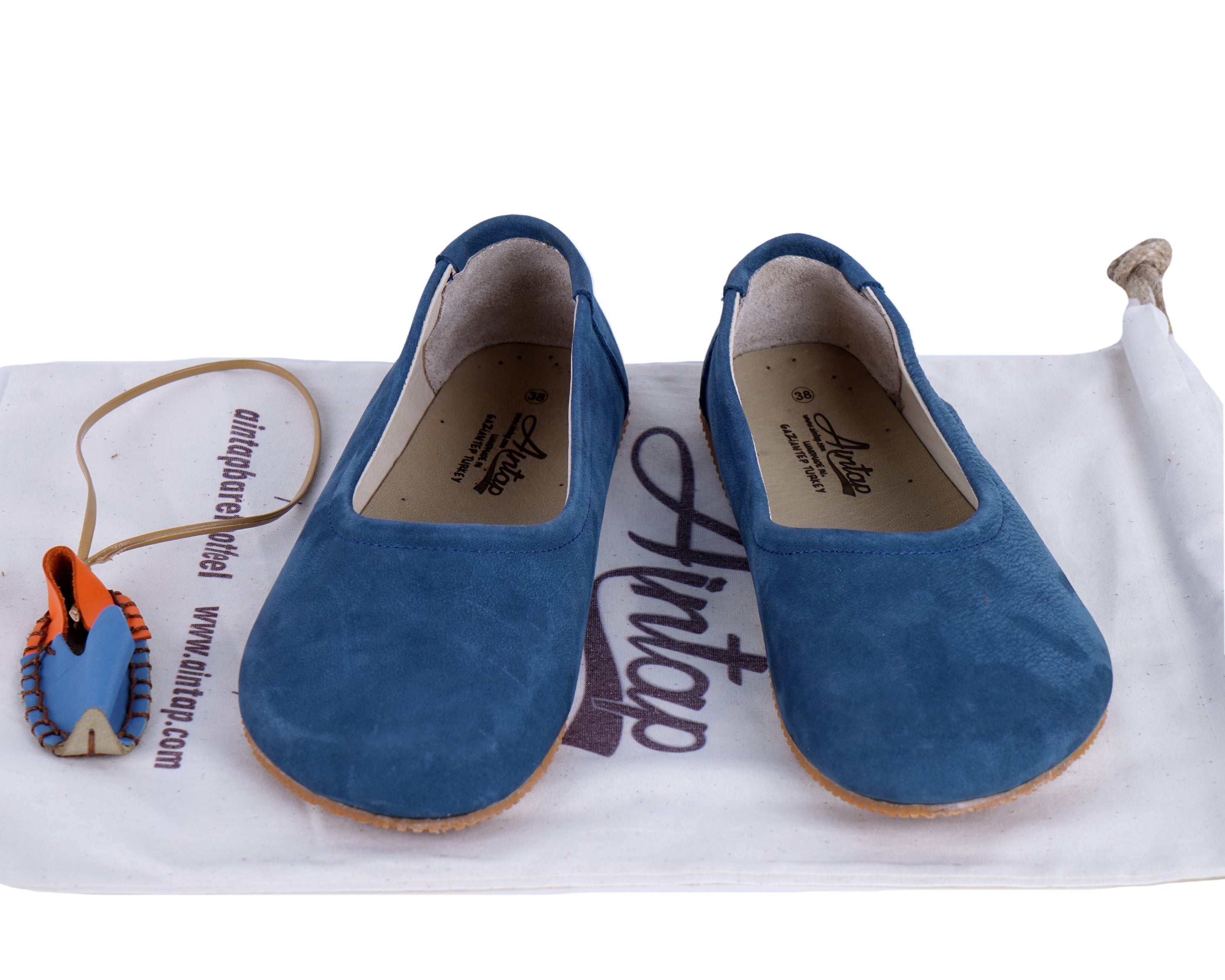 Jeans Women Flat Ballets Wide Barefoot Nubuck Leather Handmade 