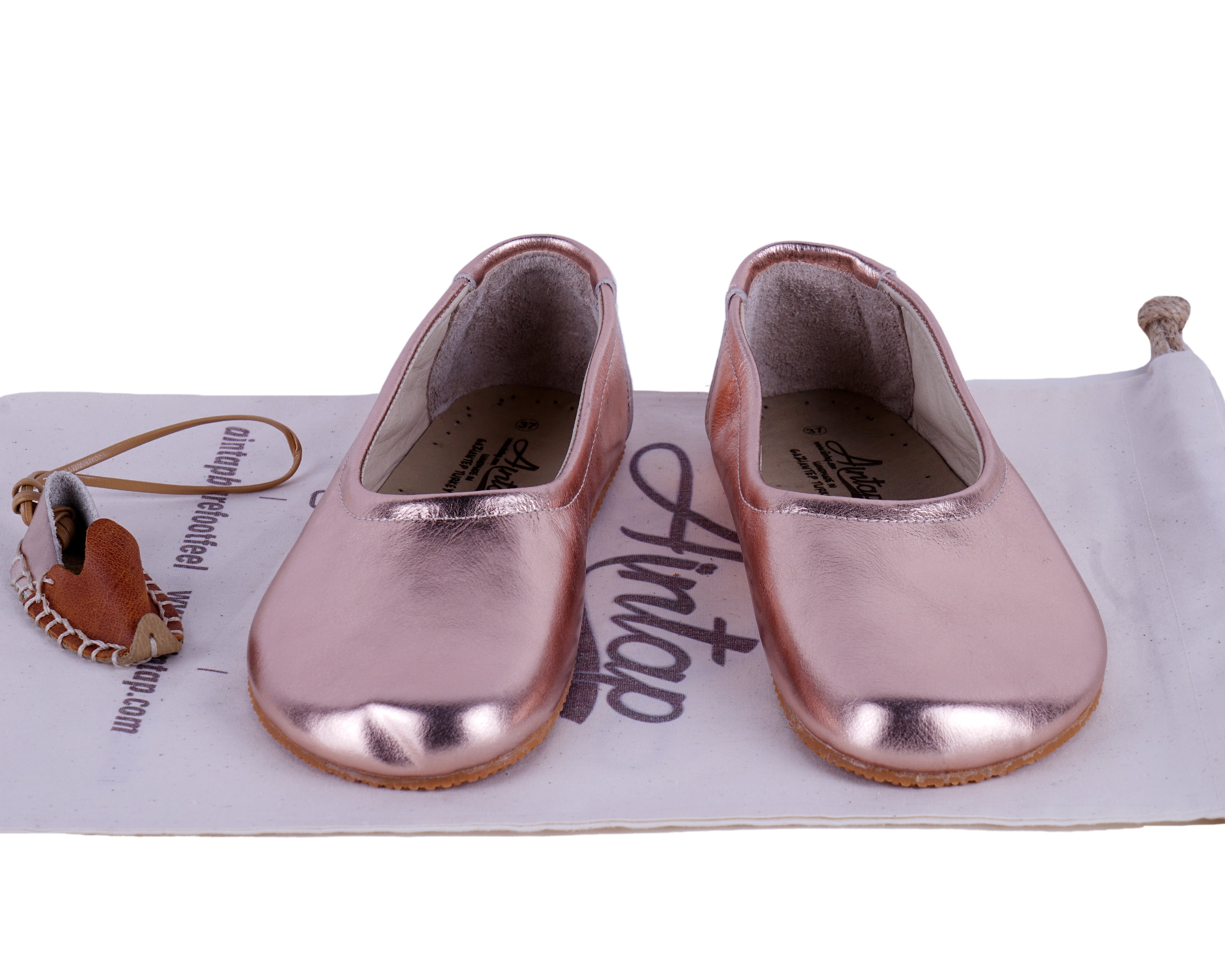 Rose Women Flat Ballets Wide Barefoot Smooth Leather Handmade 