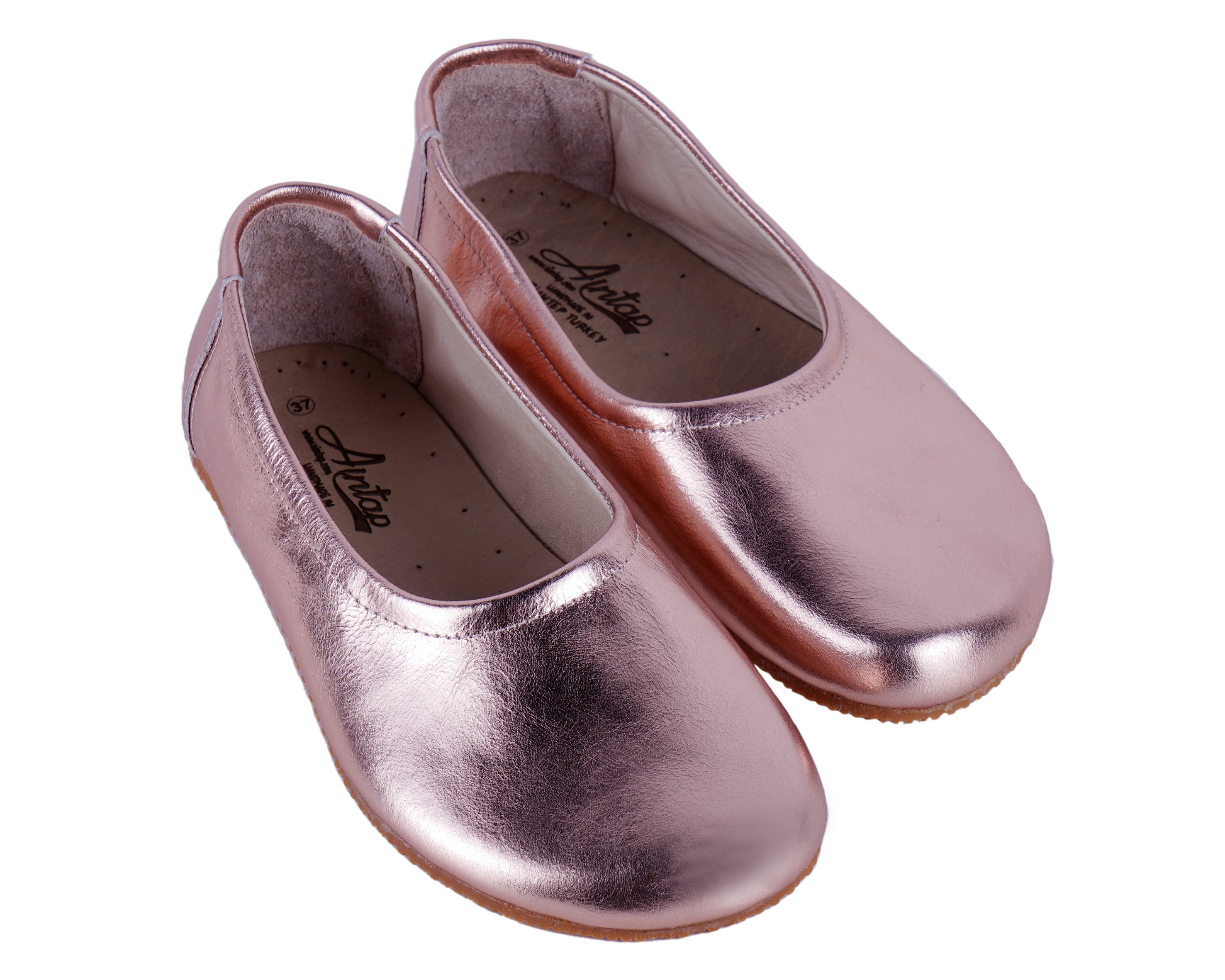 Rose Women Flat Ballets Wide Barefoot Smooth Leather Handmade