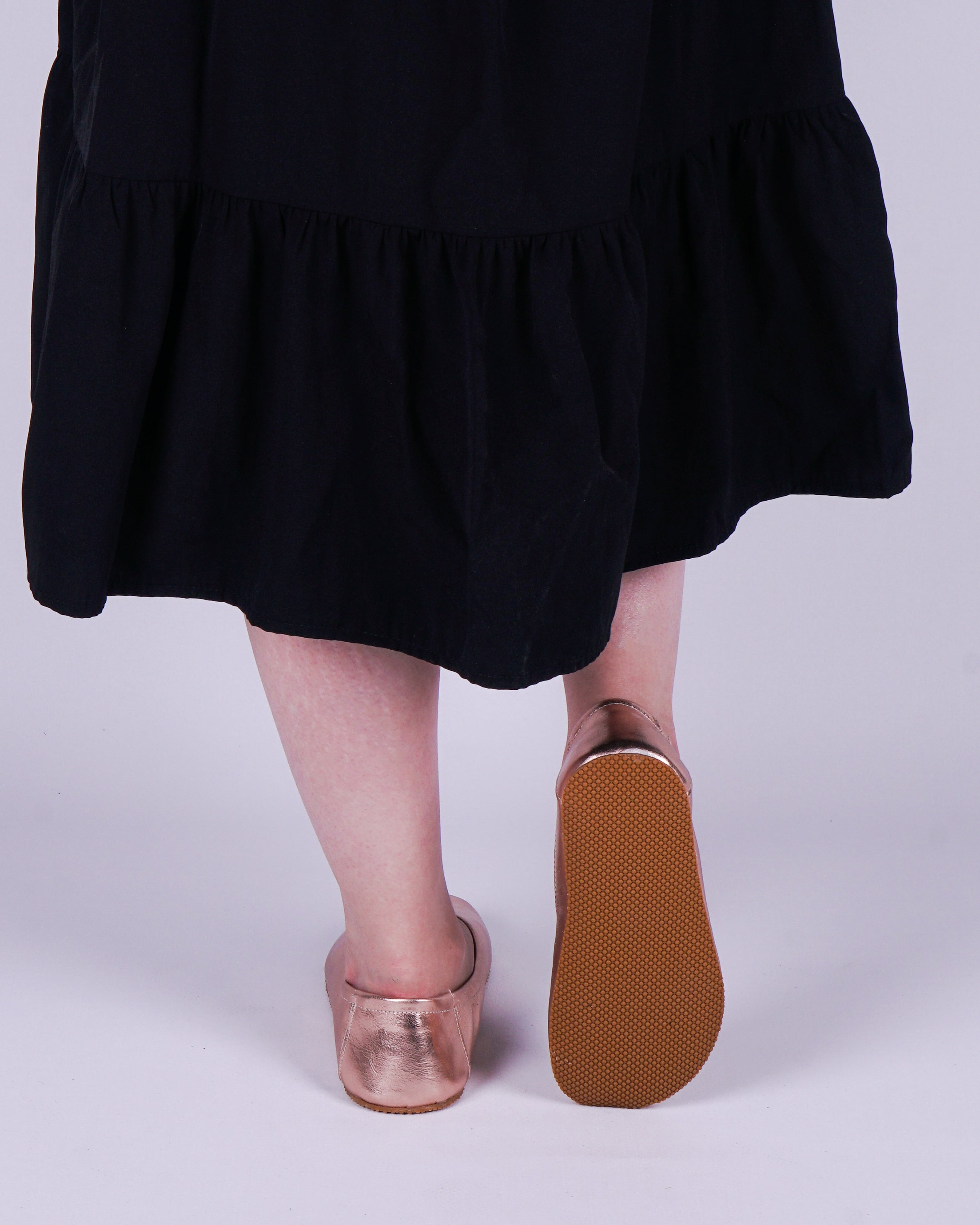 Rose Women Flat Ballets Wide Barefoot Smooth Leather Handmade 