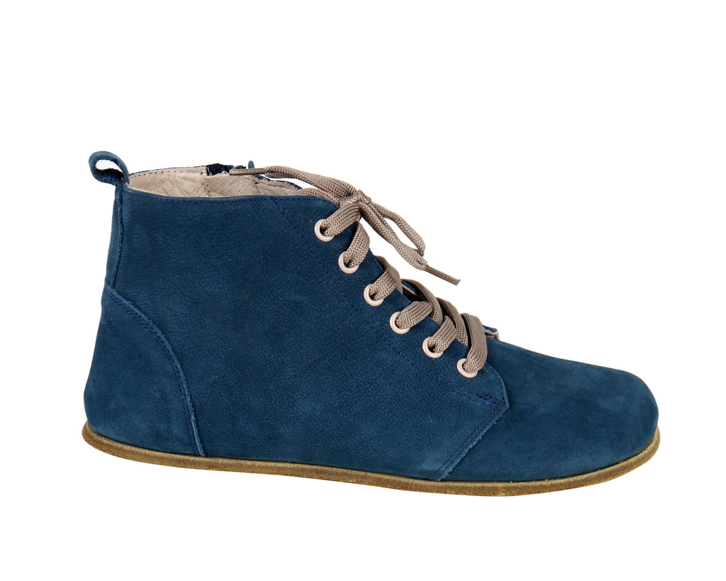 Jeans Short Boots Wide Barefoot Nubuck Leather Handmade Shoes 