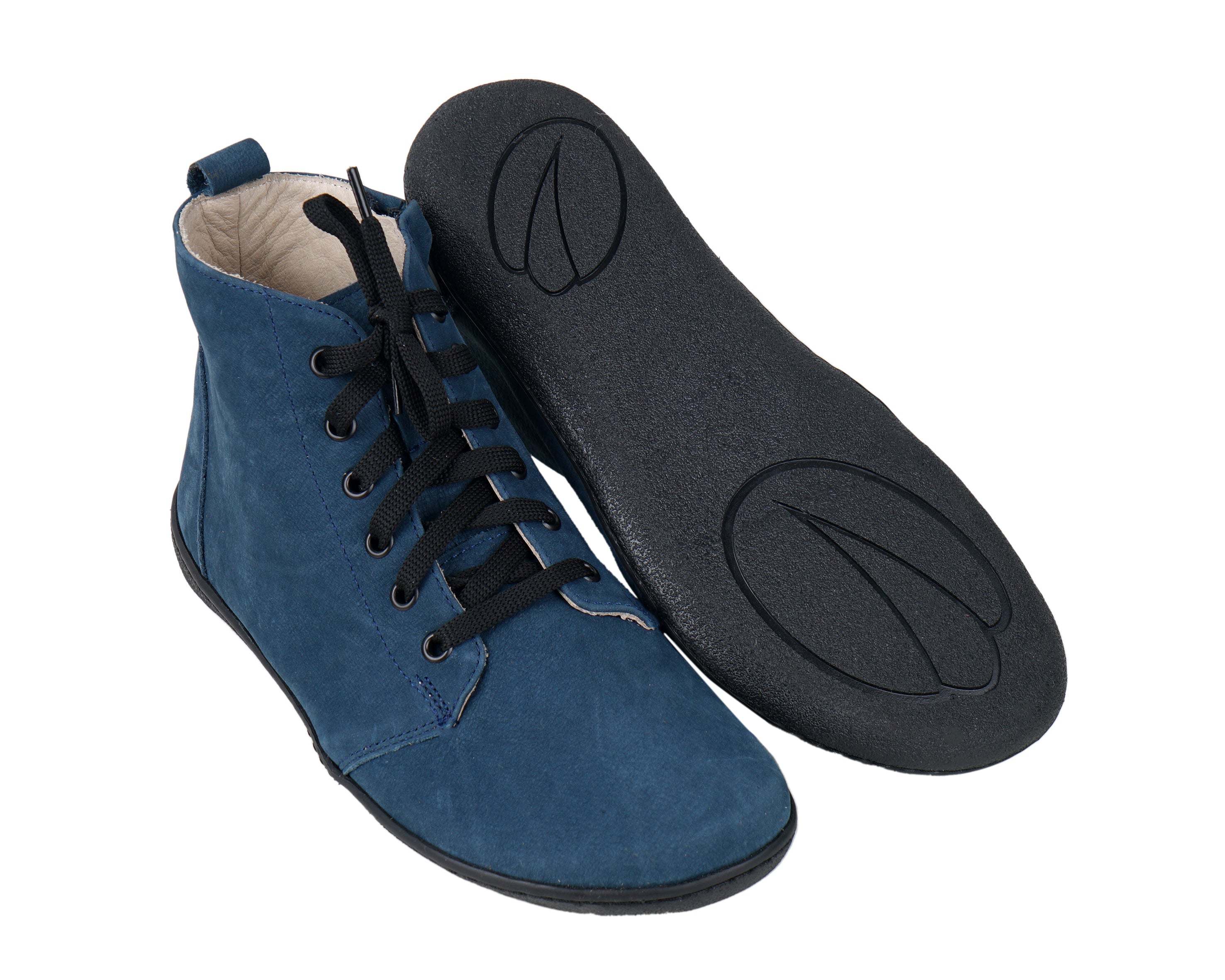 Jeans Short Boots Wide Barefoot Shoes Nubuck Leather Handmade Rubber Outsole 